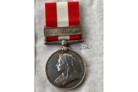 Canadian General Service Medal With 1866 Fenian Raid Clasp. Named ...