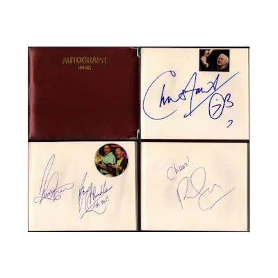 Pnd Autograph Entertainment collection of various autographs in a hard cover ...