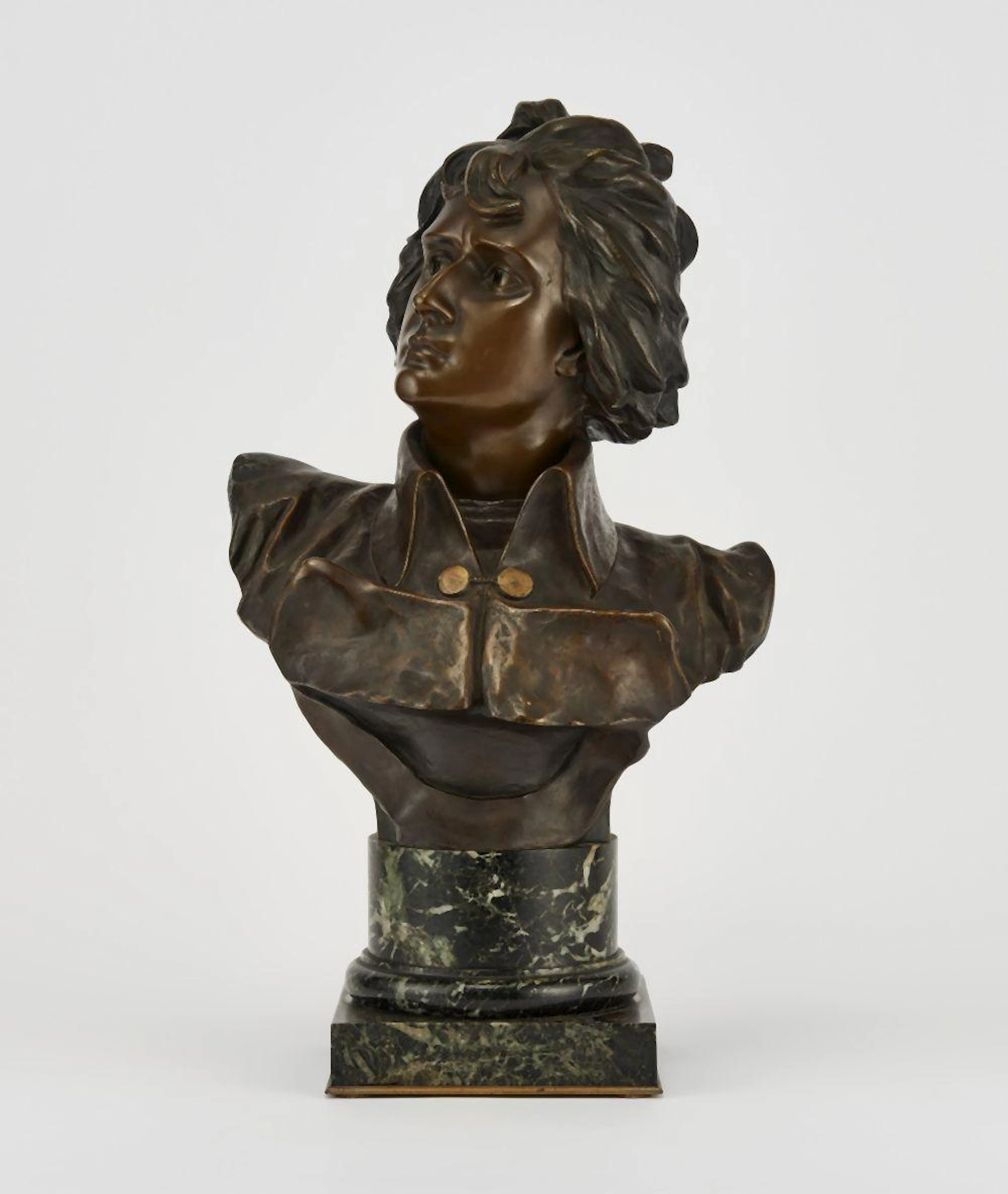 Luca Madrassi (1848-1919) - Napoléon jeune, bronze patiné, cachet de la