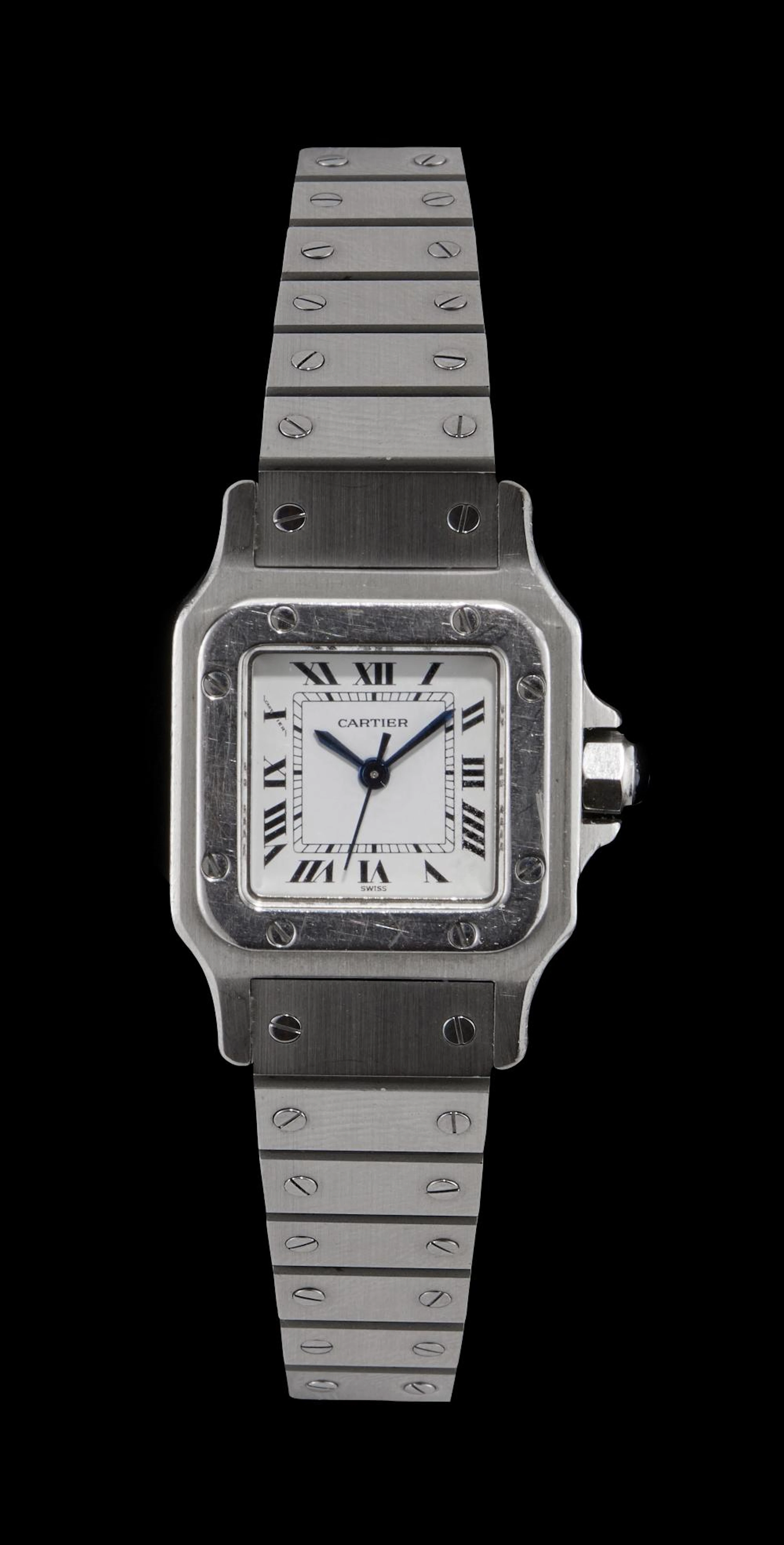 Cartier, Santos, montre-bracelet carrée automatique