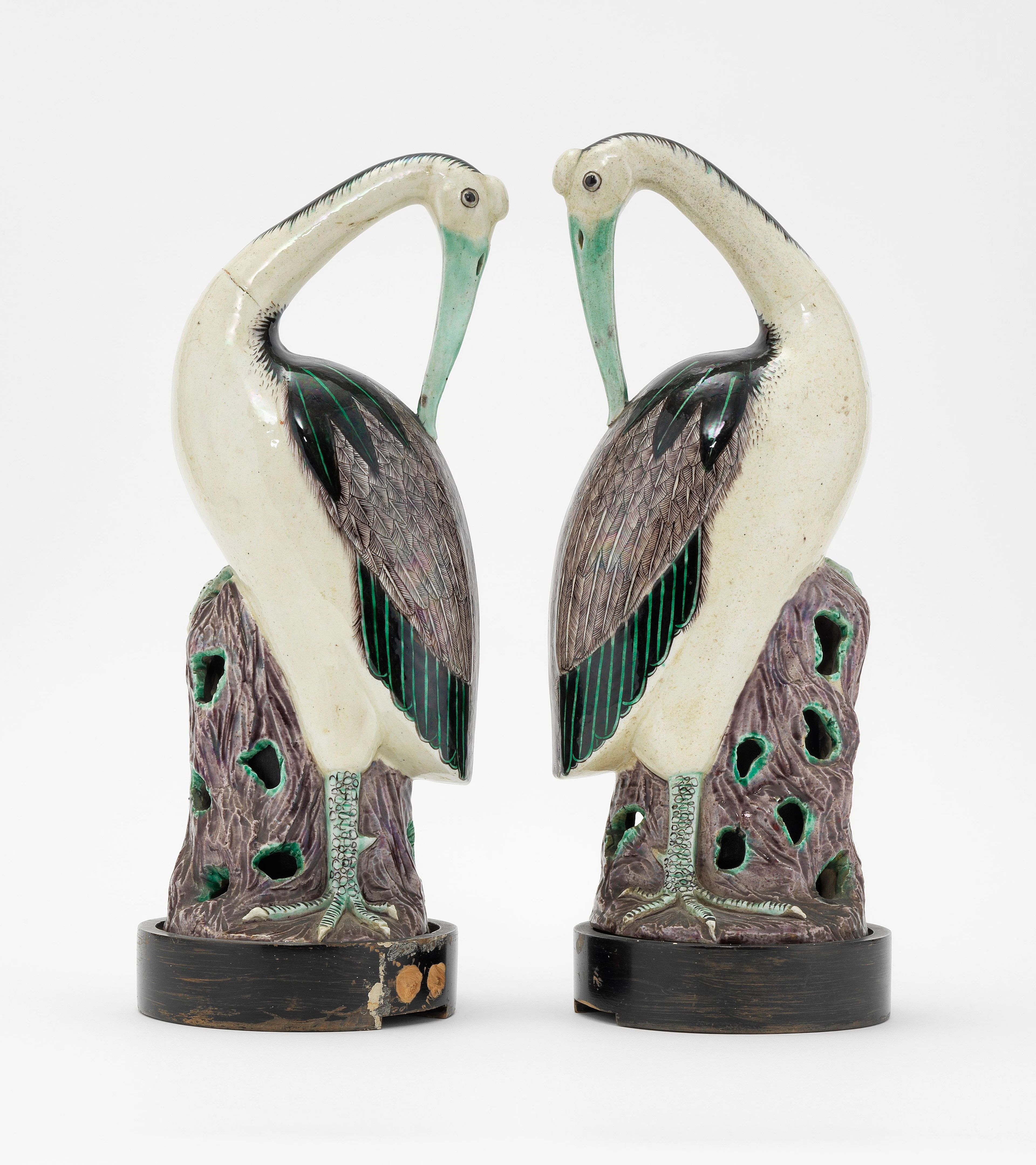 3114. Paire de hérons, Chine, période Kangxi (1661-1722)