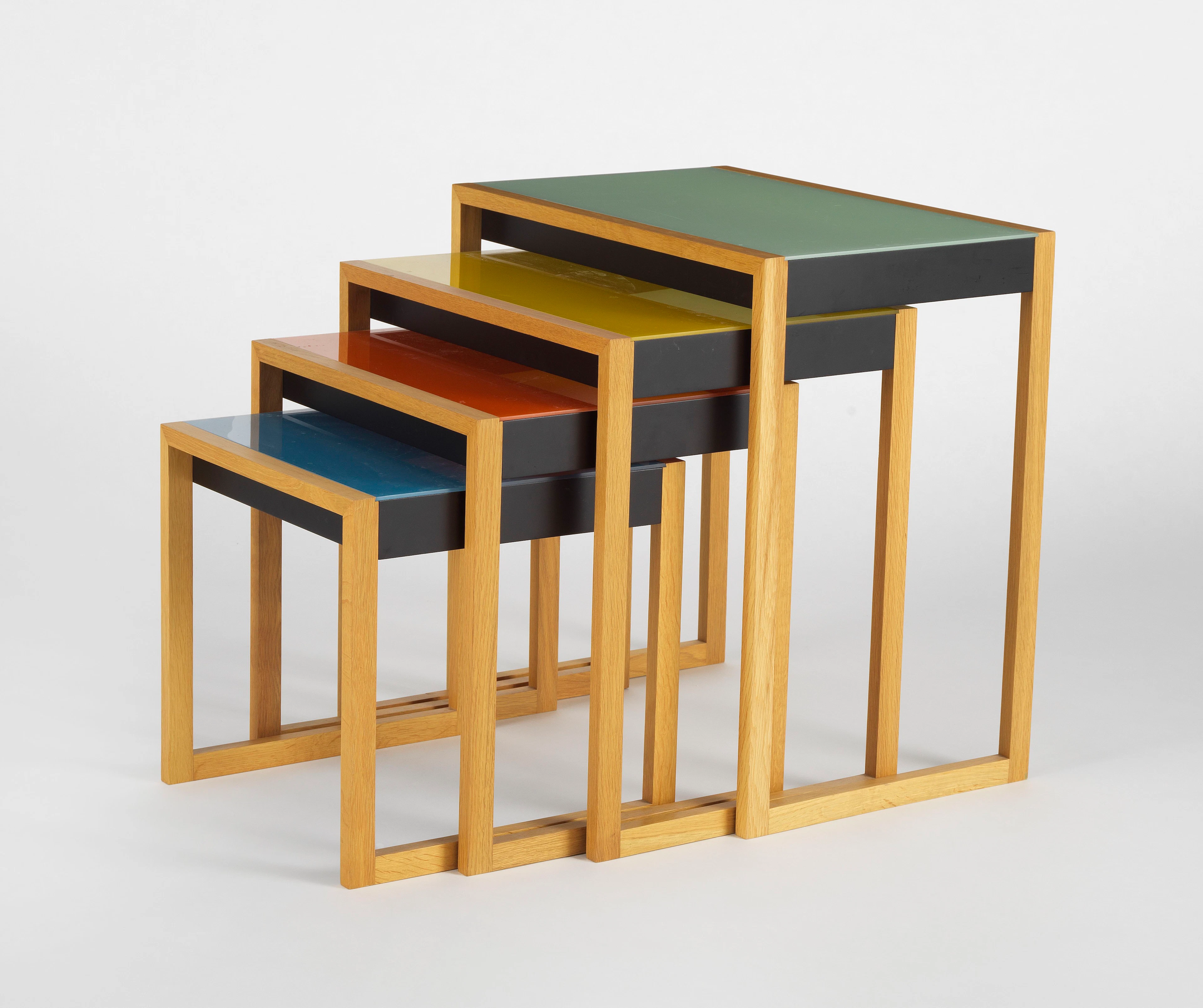 90. Josef Albers, édition Vitra Museum, quatre tables gigognes