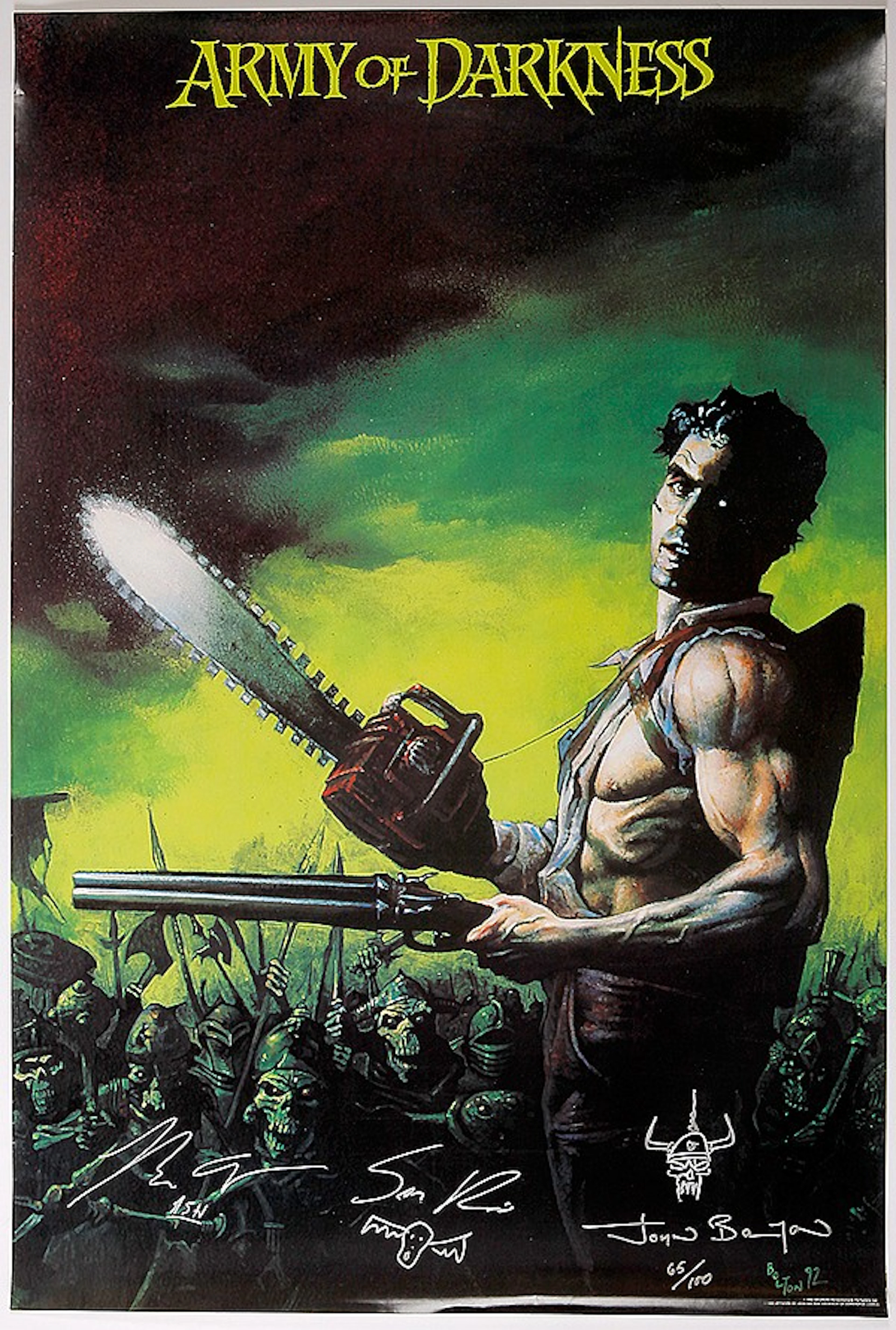 ARMY OF DARKNESS Limited Edition Autographed Poster