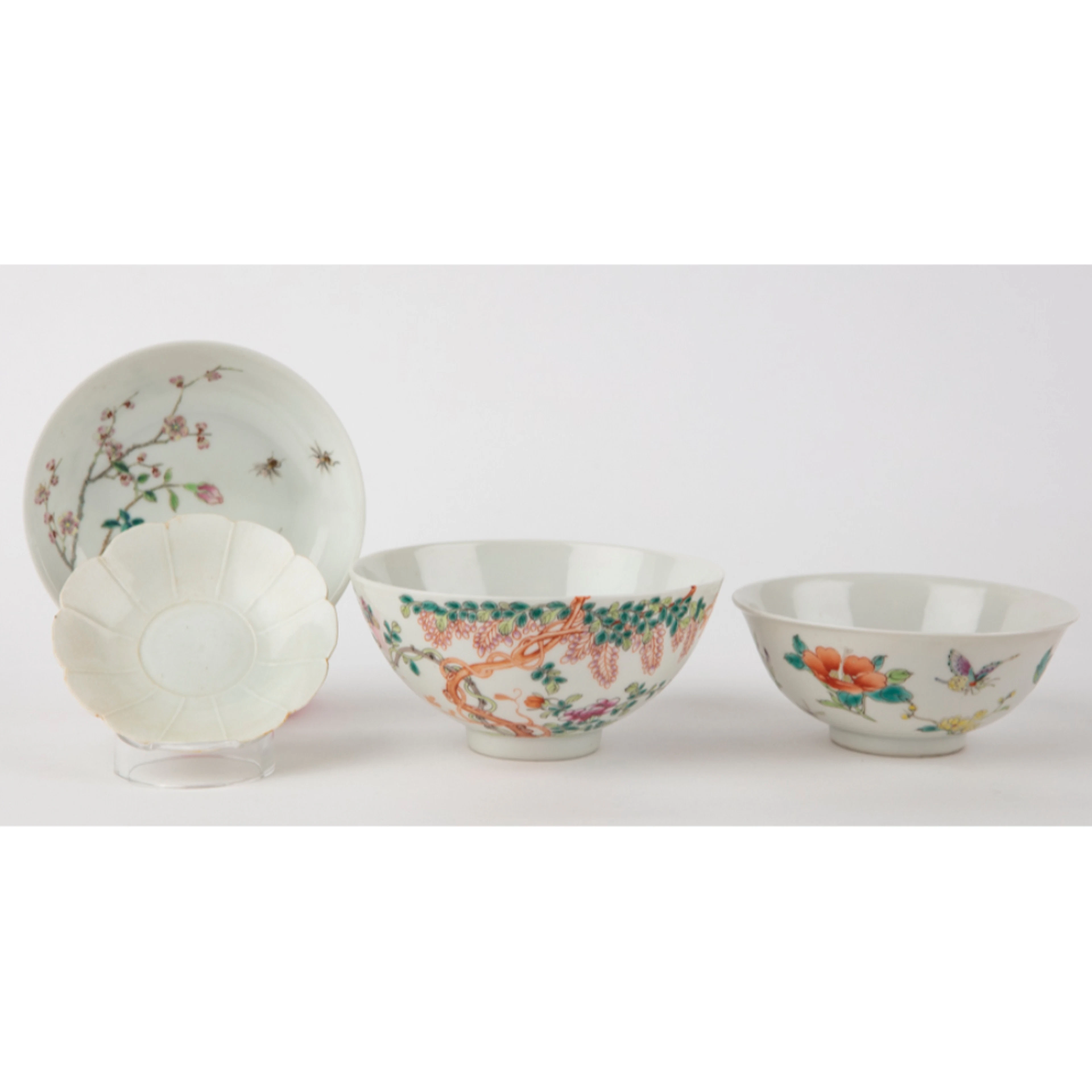 Four Individual and Delicate Chinese Porcelain Pieces