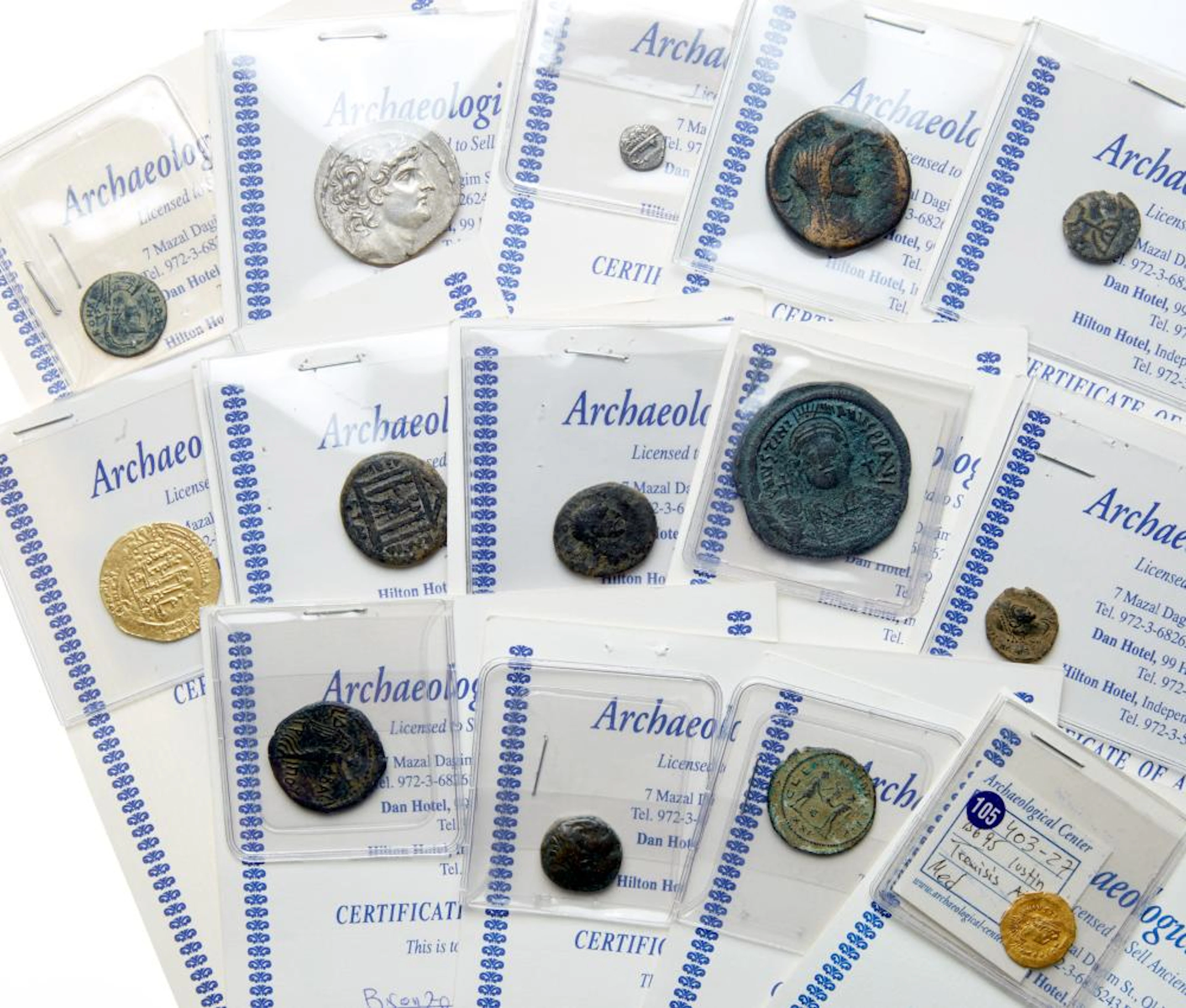 15-piece collection of Biblical Coinage from the Dr. E. Elovic Collectio