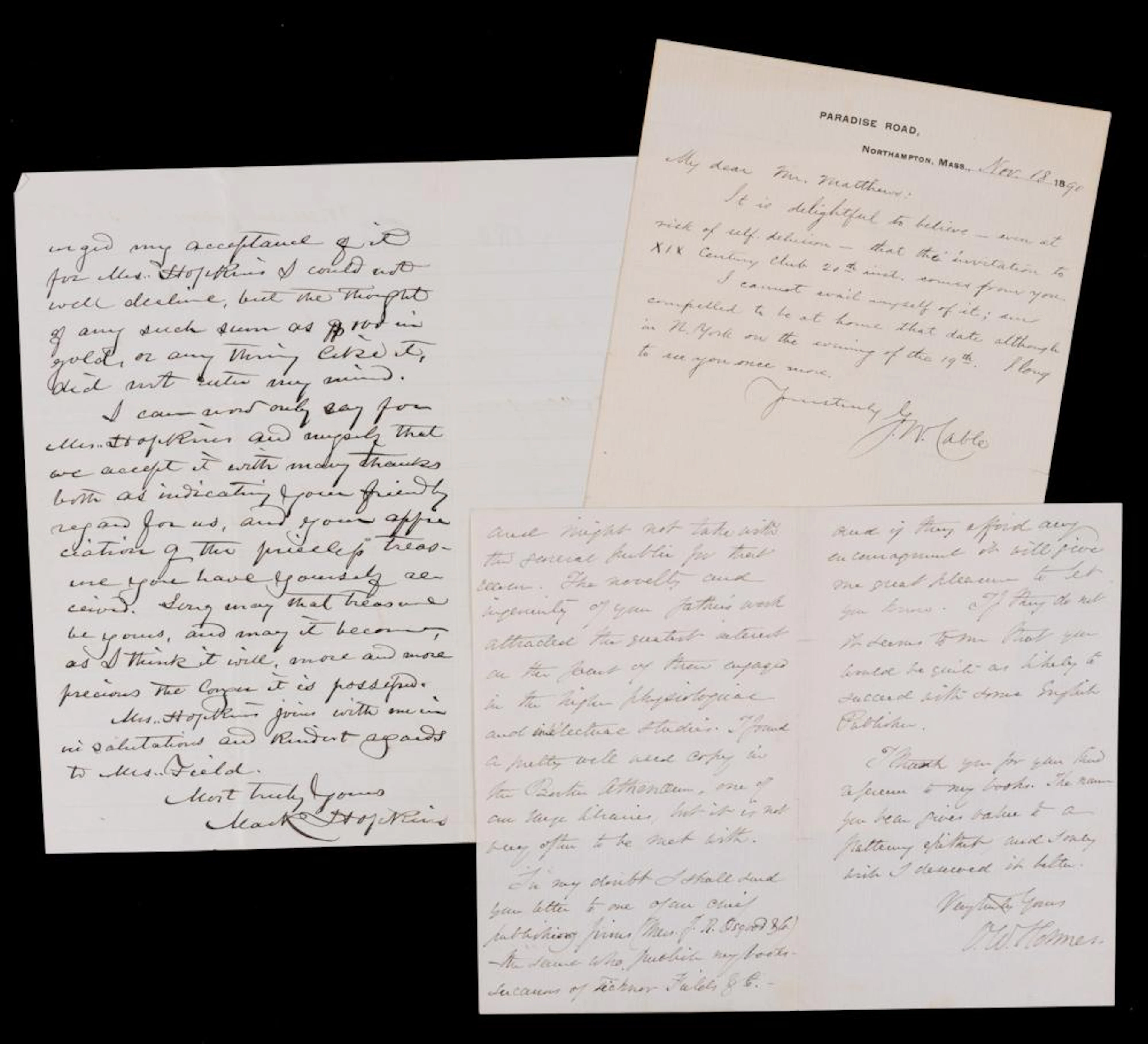 Holmes, Oliver Wendell; George Washington Cable; and Mark...
