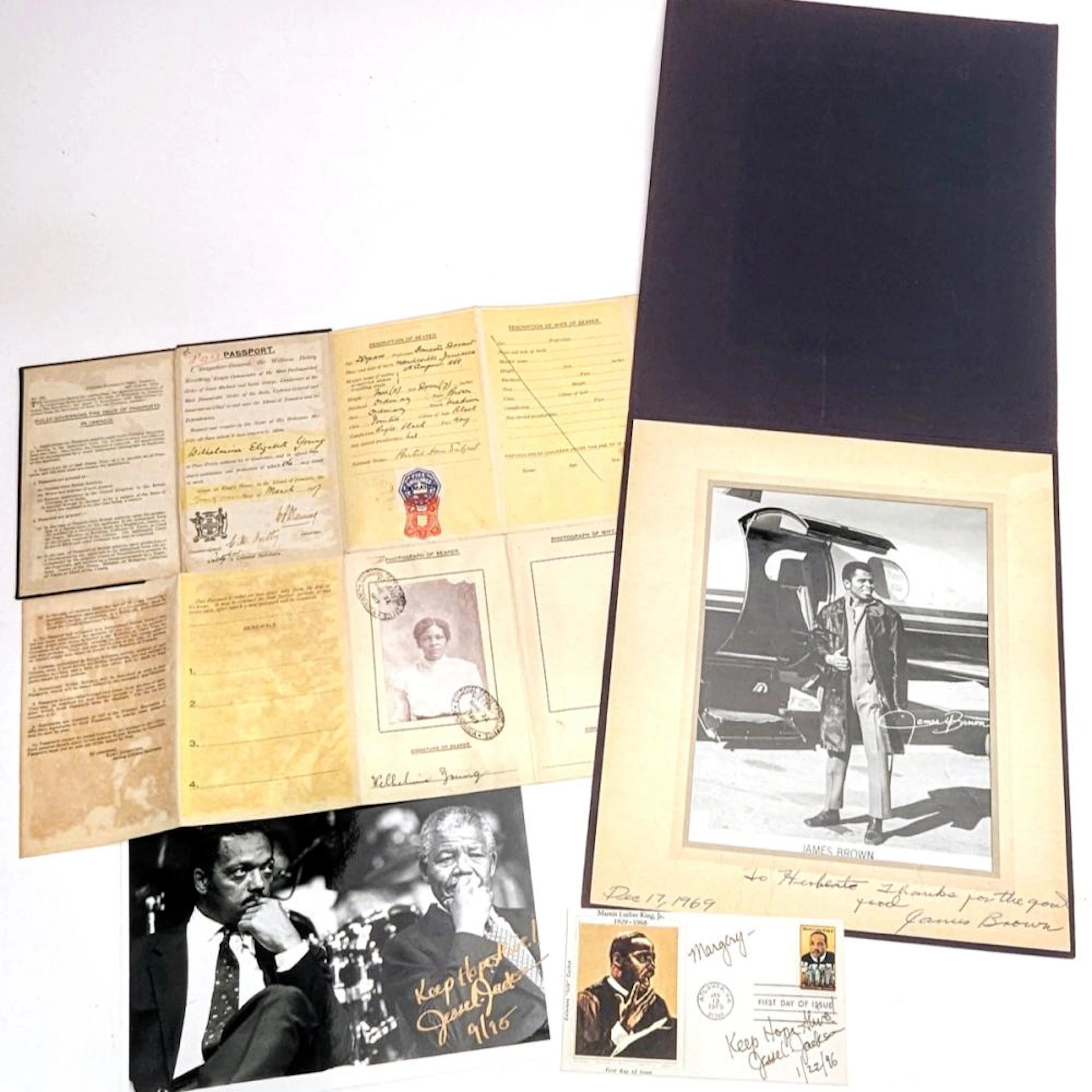 Three Pieces of Black Americana: Signed Photographs By...