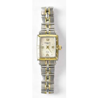 RAYMOND WEIL; a ladies' gold and stainless steel wristwatch