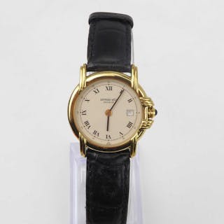 RAYMOND WEIL; a ladies' vintage 18ct gold plated Genève wristwatch
