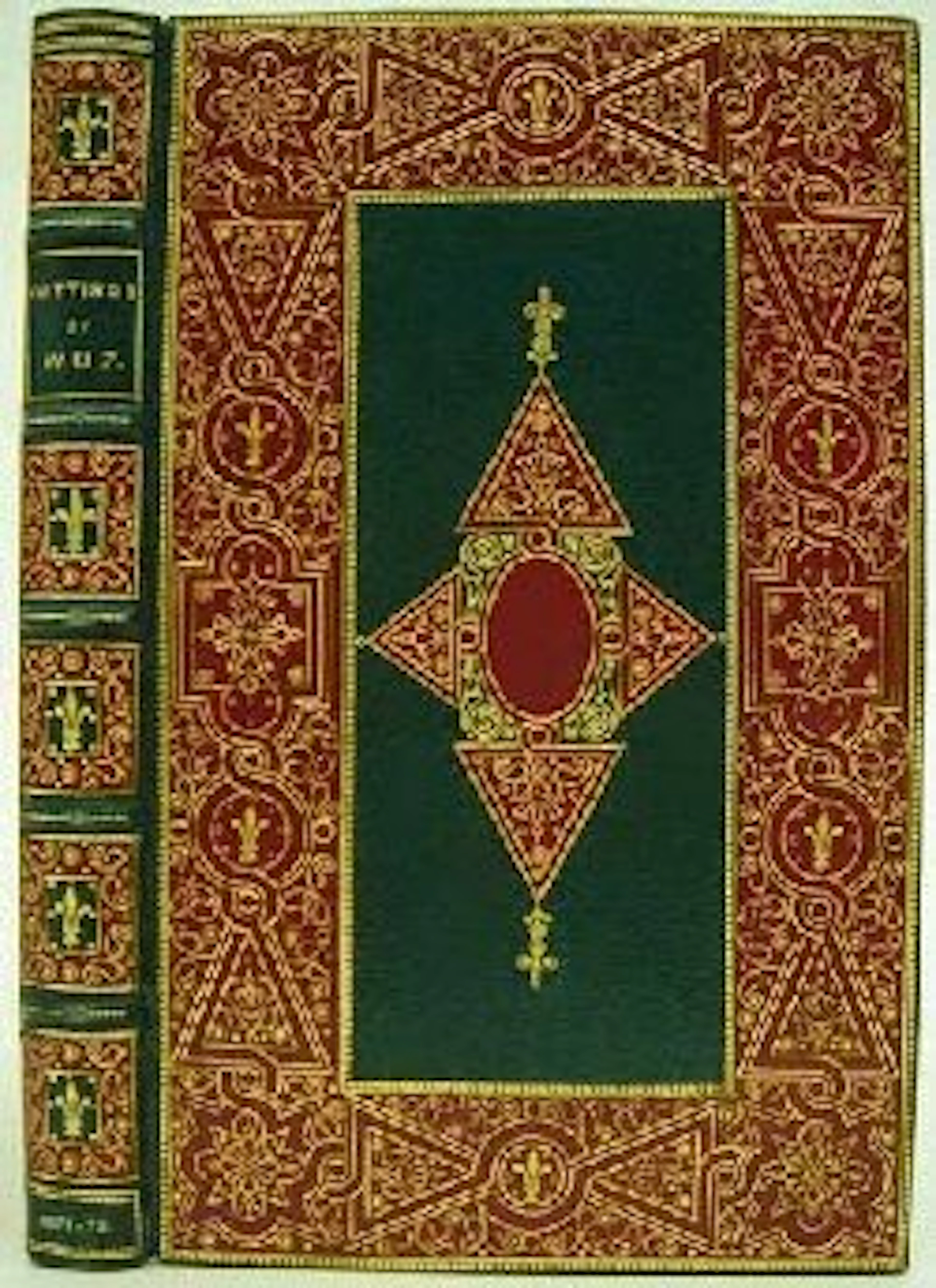 BINDING by Mansell, Jottings by Wuz 1871 [1872 & 1873] ... 3 parts in 1 volume, 3 portrait photographs of the author, full green morocco,...