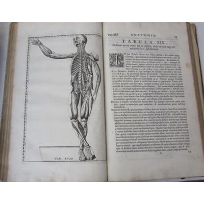 Eustachius, Bartholomaeus, Tabulae anatomicae. Amsterdam: R. & G. Wetsten, 1722. Folio, [xliv], 115, [11], title printed in red and...