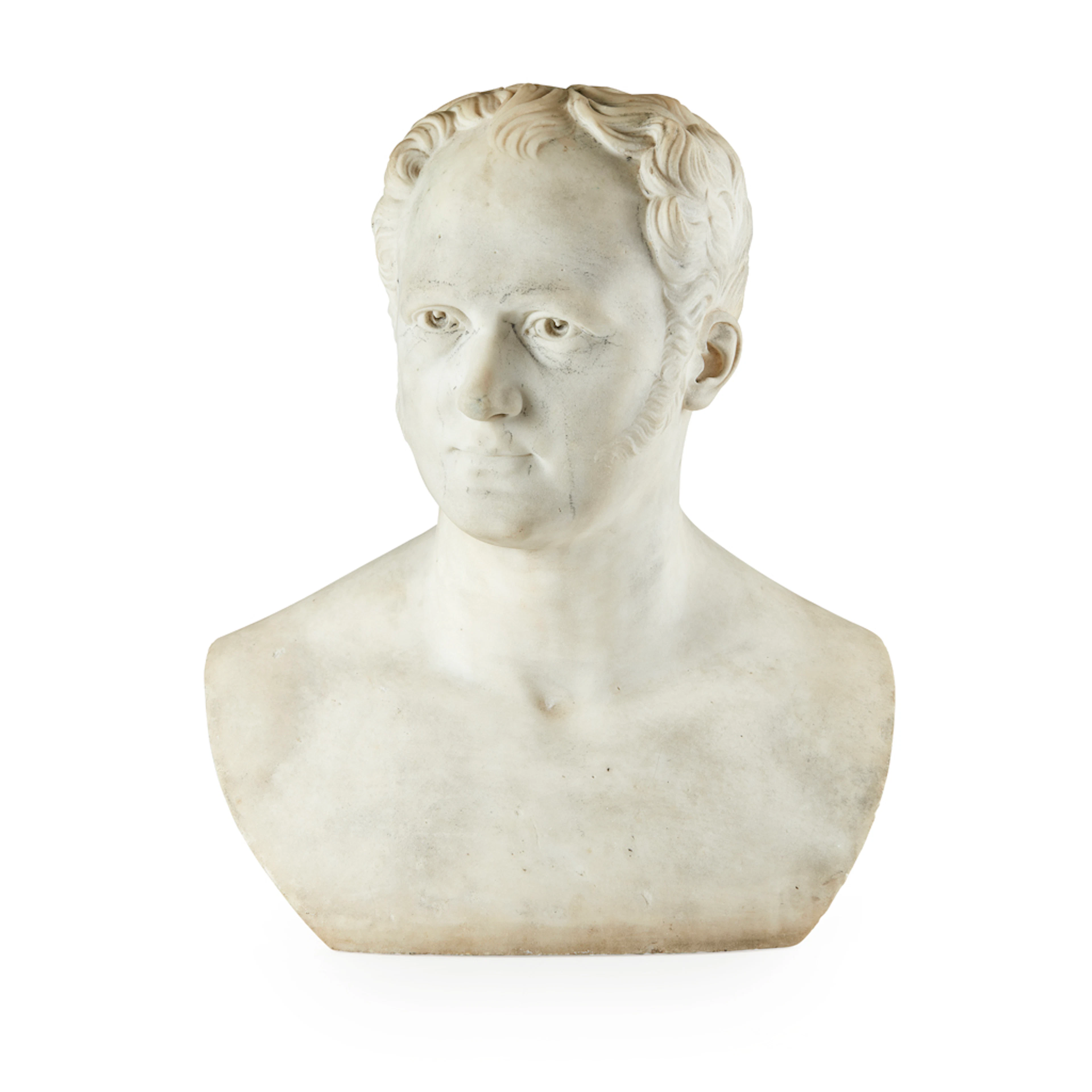 White Marble Bust of Tsar Alexander I, Circa 1810