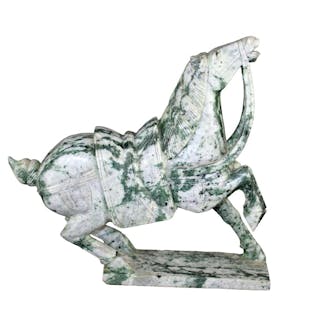 Chinese Tang style carved agate horse sculpture