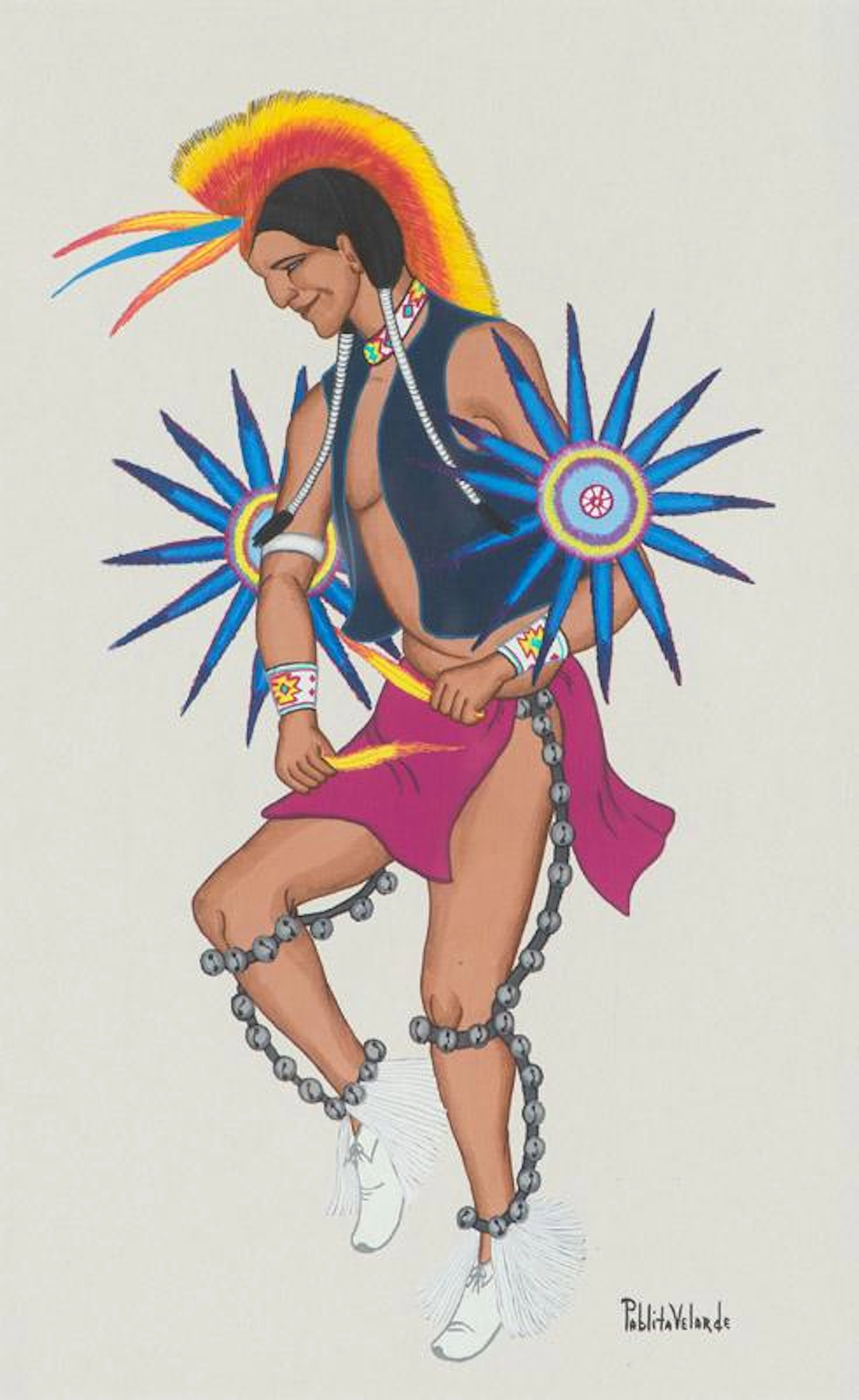 Pablita Velarde War Dancer, c.1960