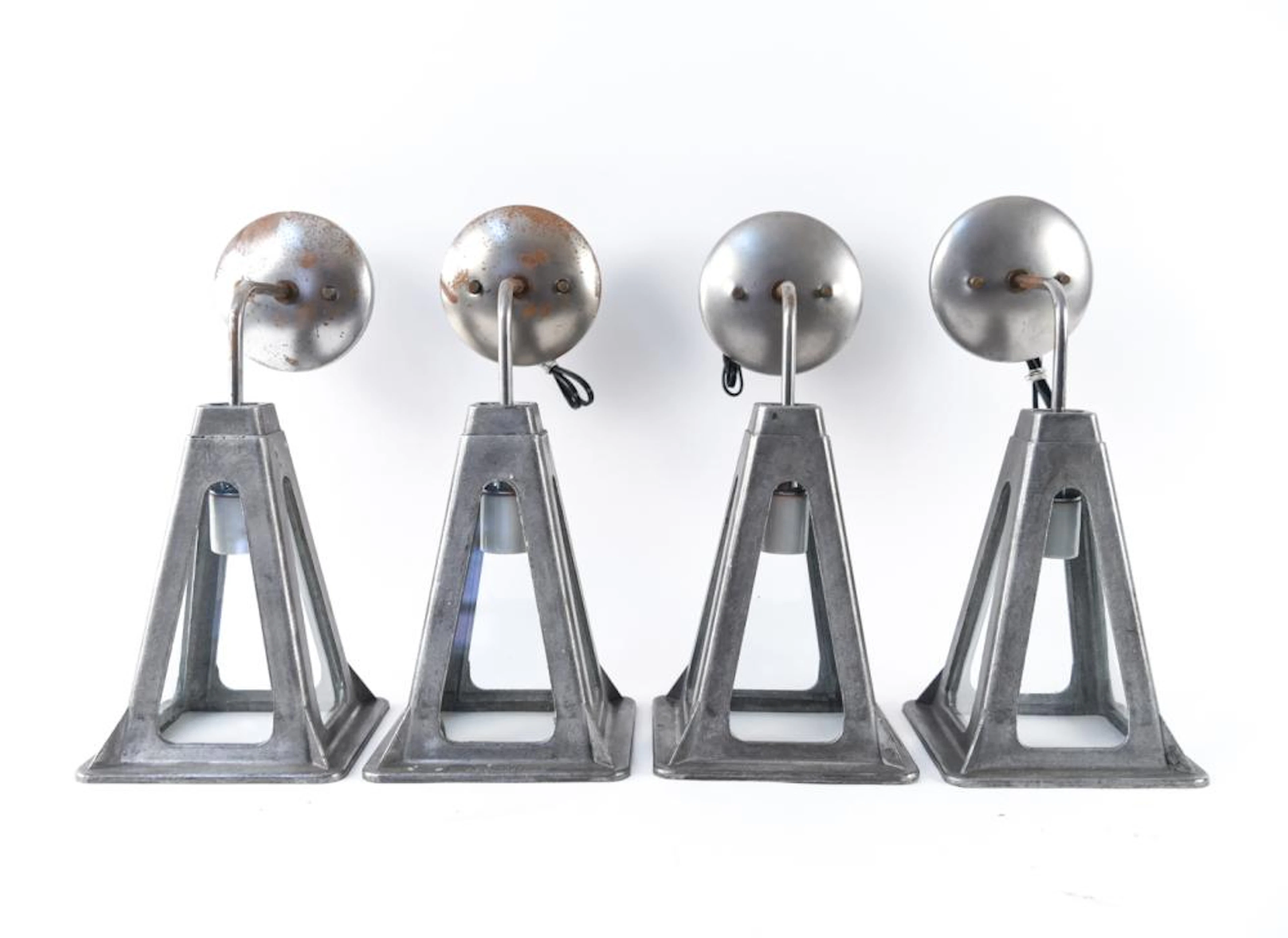 (4) ALUMINUM INDUSTRIAL SCONCES