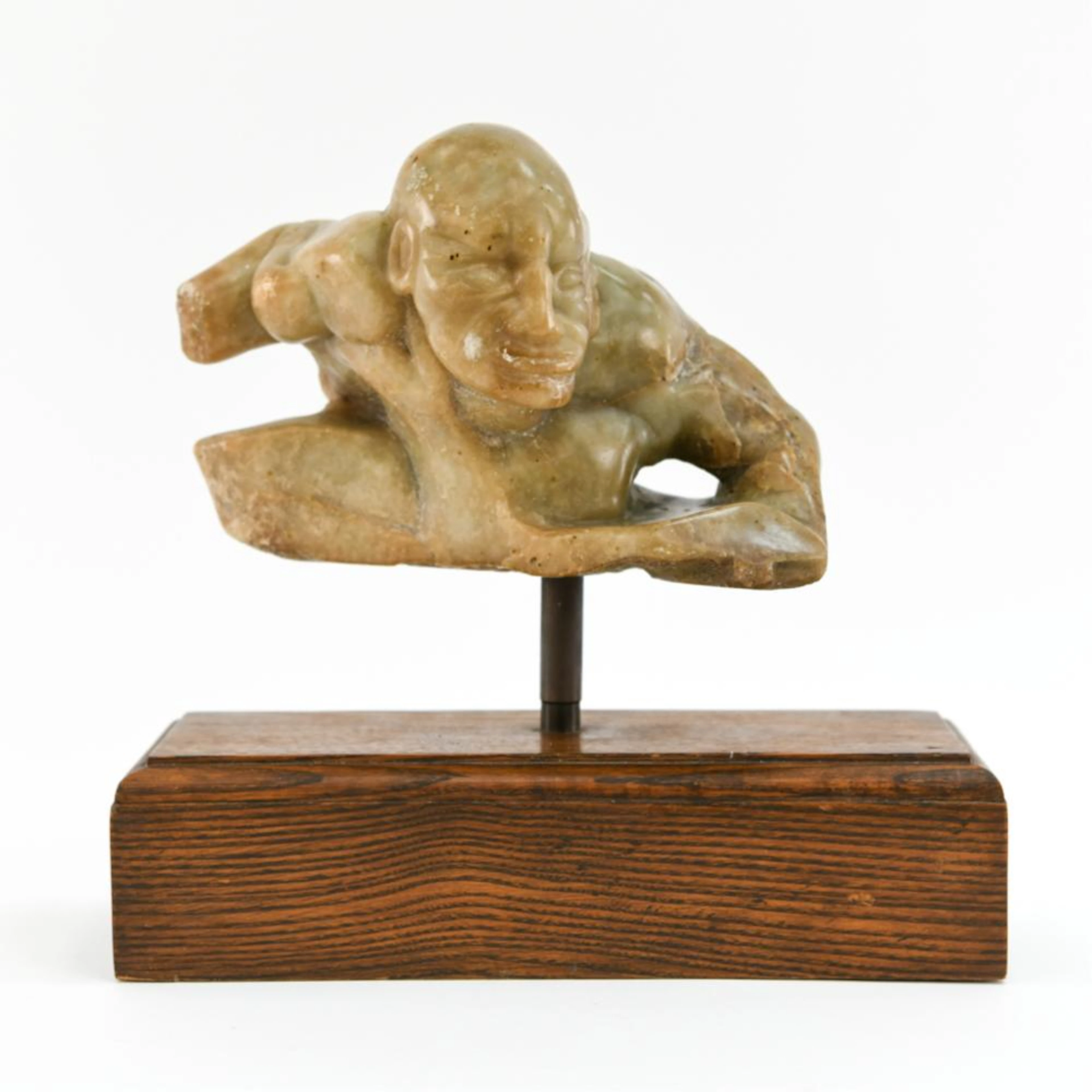 MODERN OLMEC STYLE CARVED STONE FIGURE