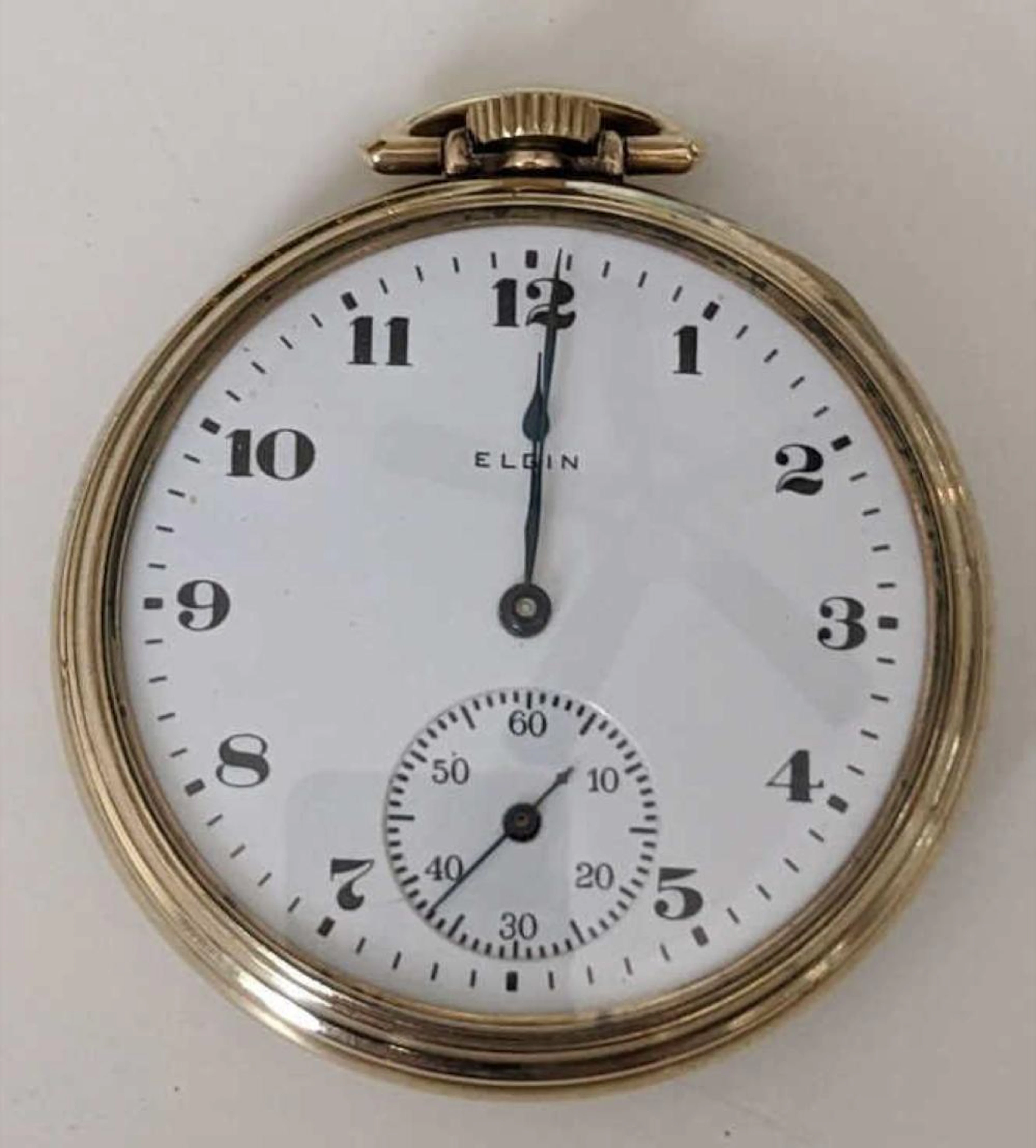 1928 Elgin 303 7 Jewel Open Face Pocket Watch