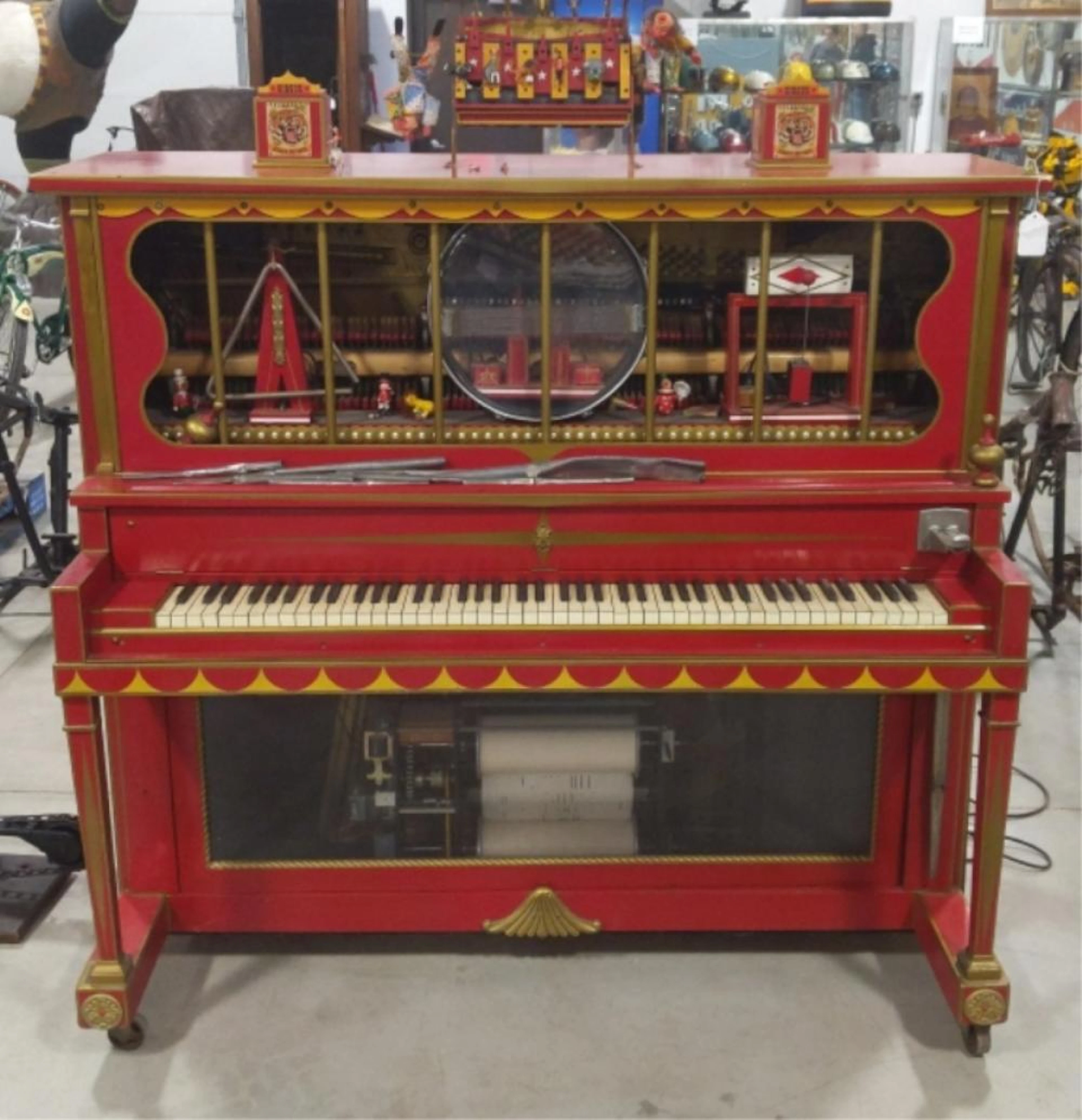 Vintage Coin Op Nickelodeon Player Piano Circus
