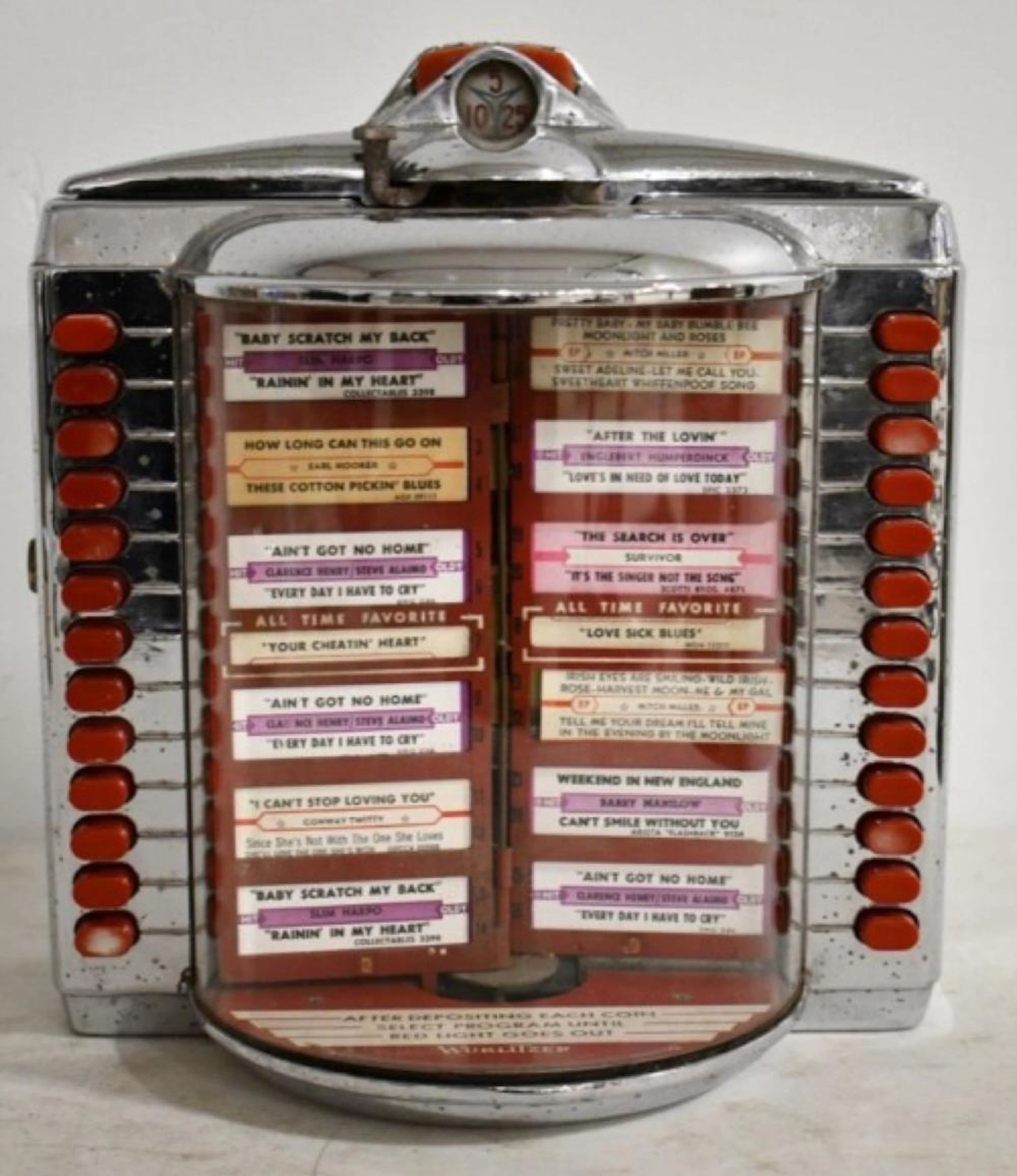 Vintage Wurlitzer Wall Mount Jukebox Selector