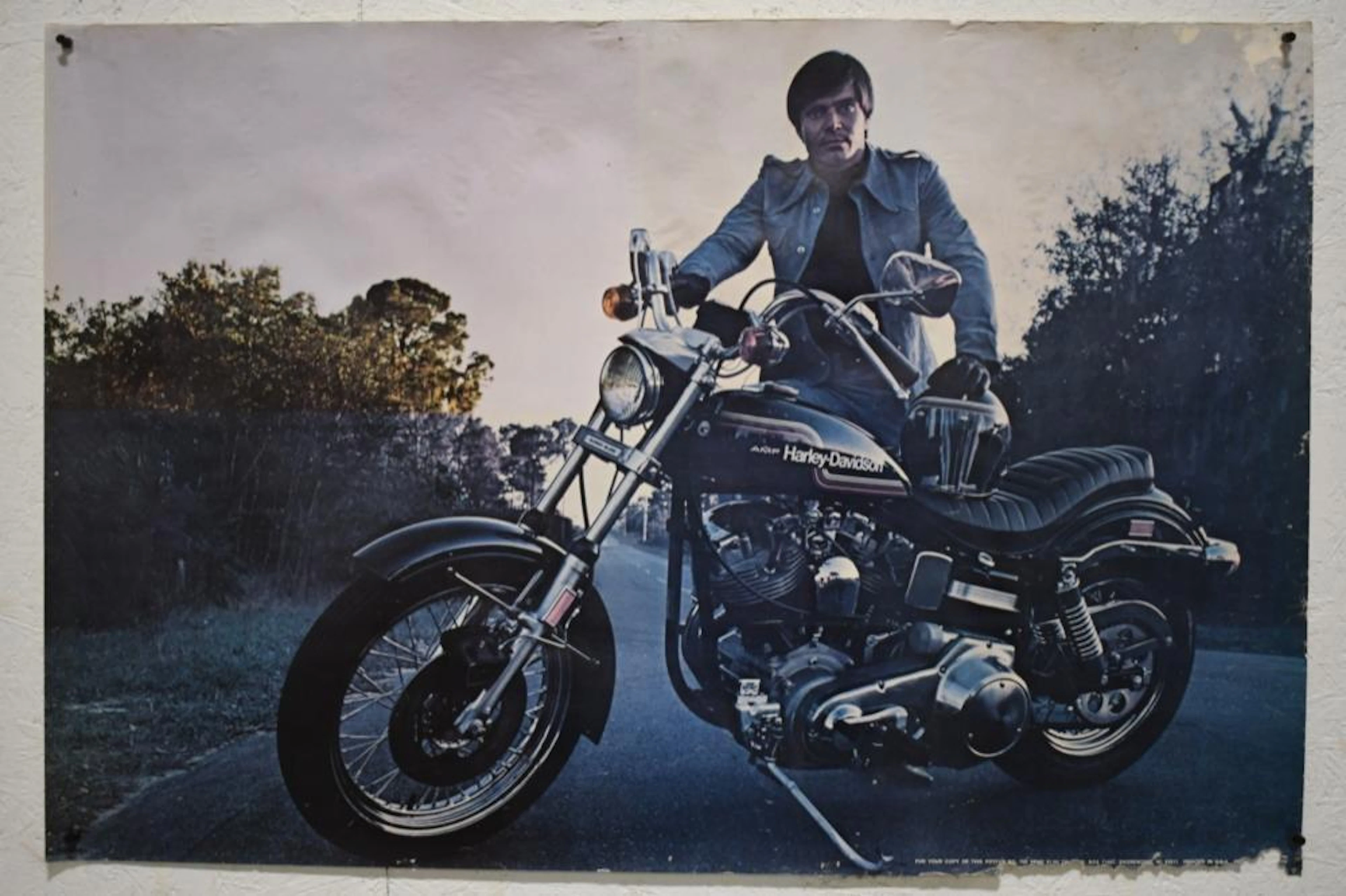 Vintage AMF Harley-Davidson Super Glide Adv Poster