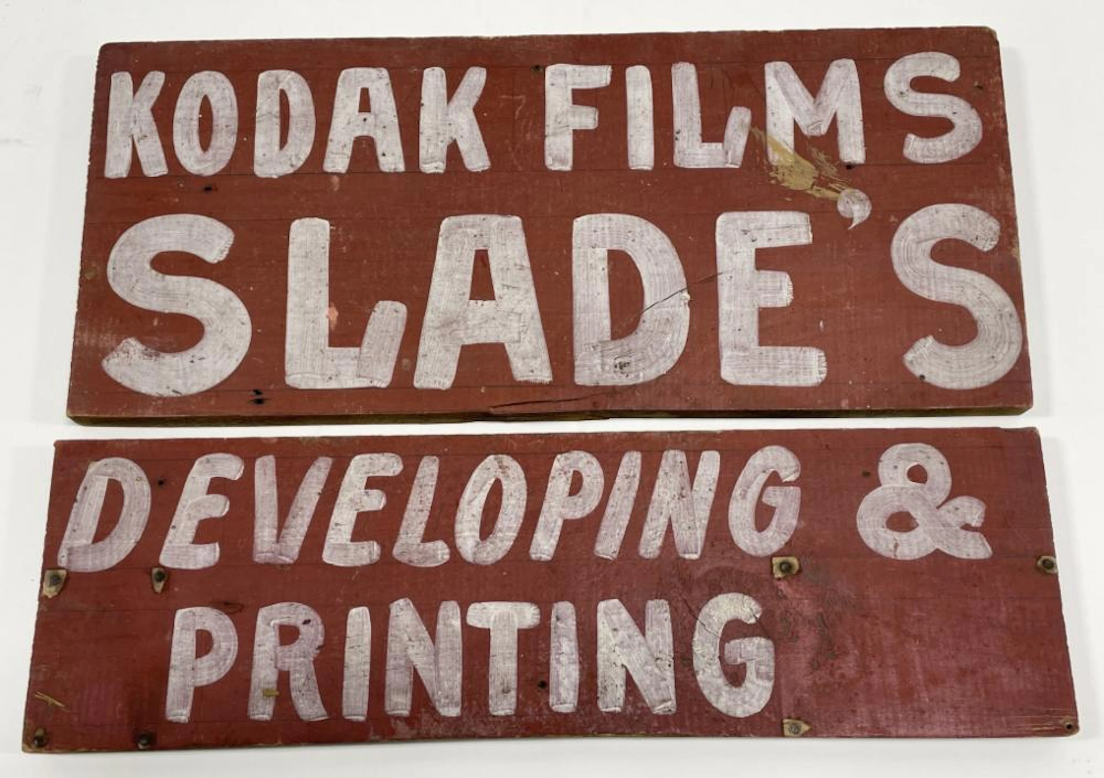 Vintage Kodak Film Developing Adv Wood Sig