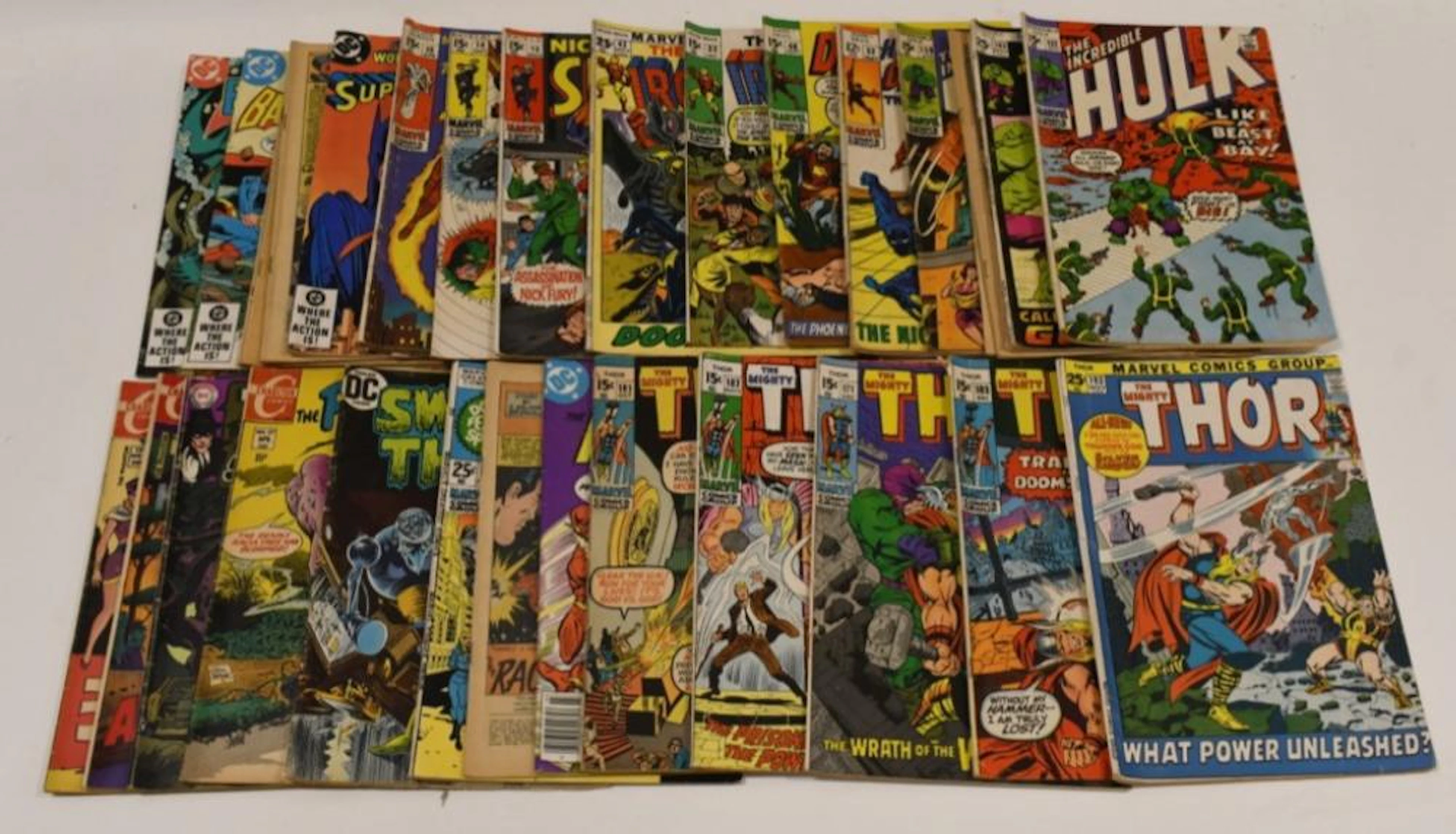 Lot Silver & Bronze Age Superhero Comic Books