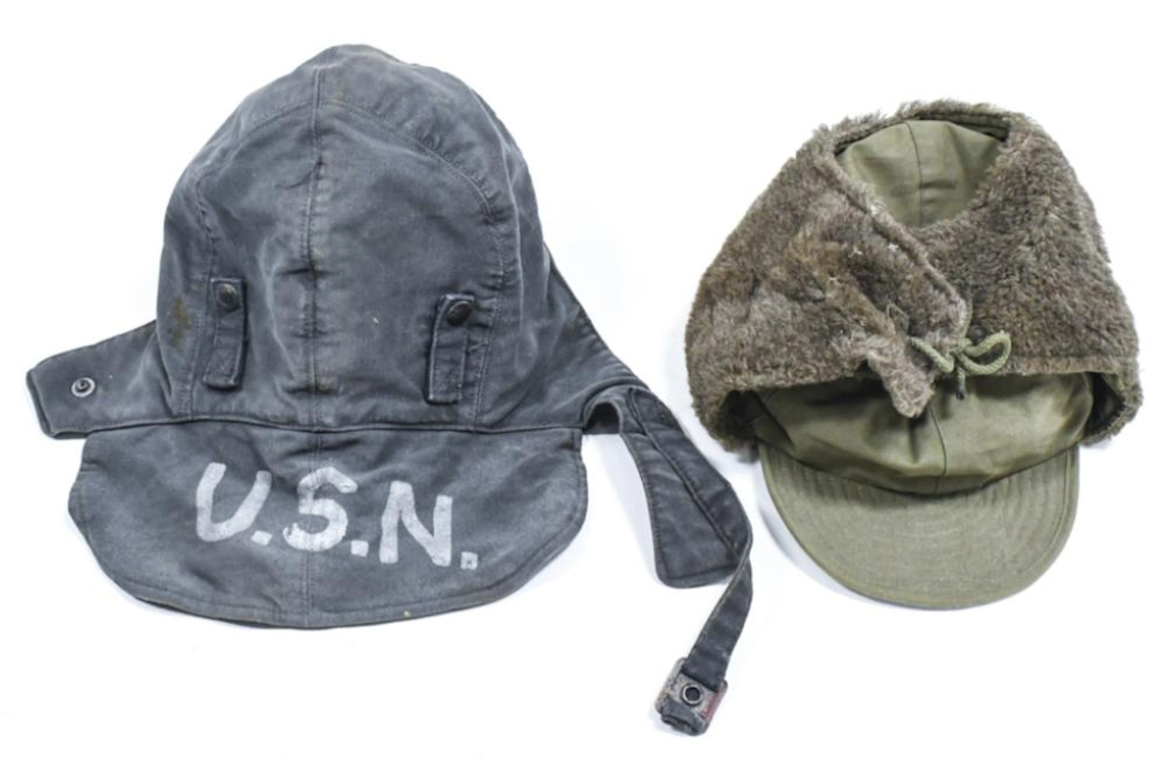 WWII USN Cold Weather Deck Cap & MQ1 Field Cap