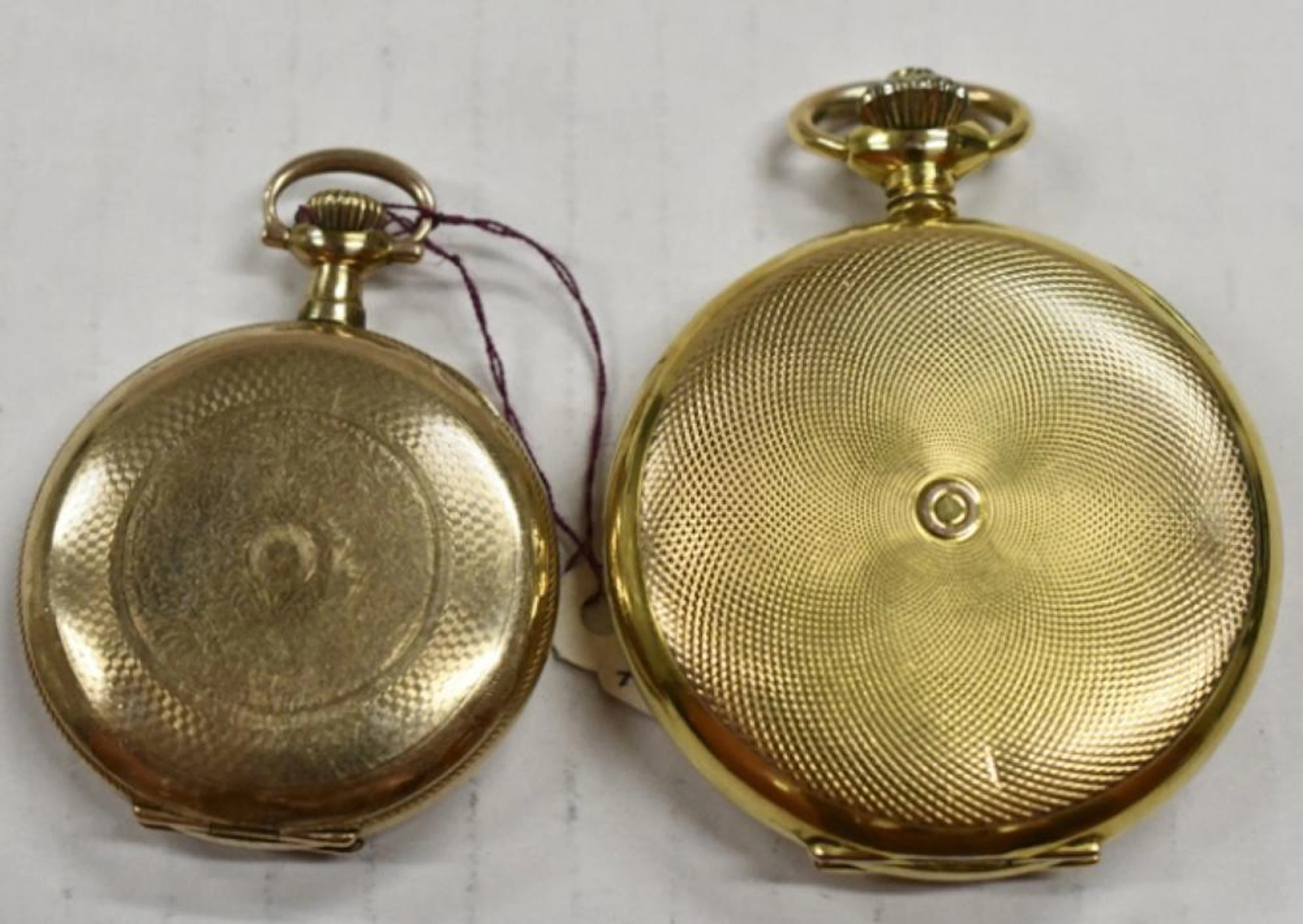 Lot of 2 Hunter Case Gold Filled Pocket Watches