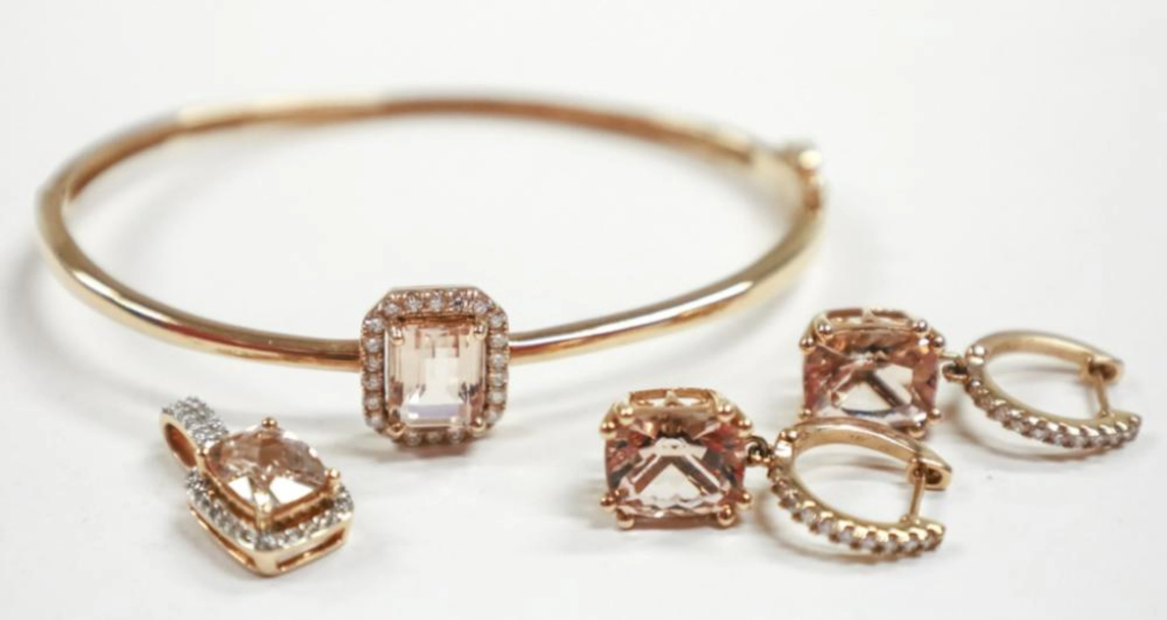 14k Morganite 4 Piece Jewelry Set