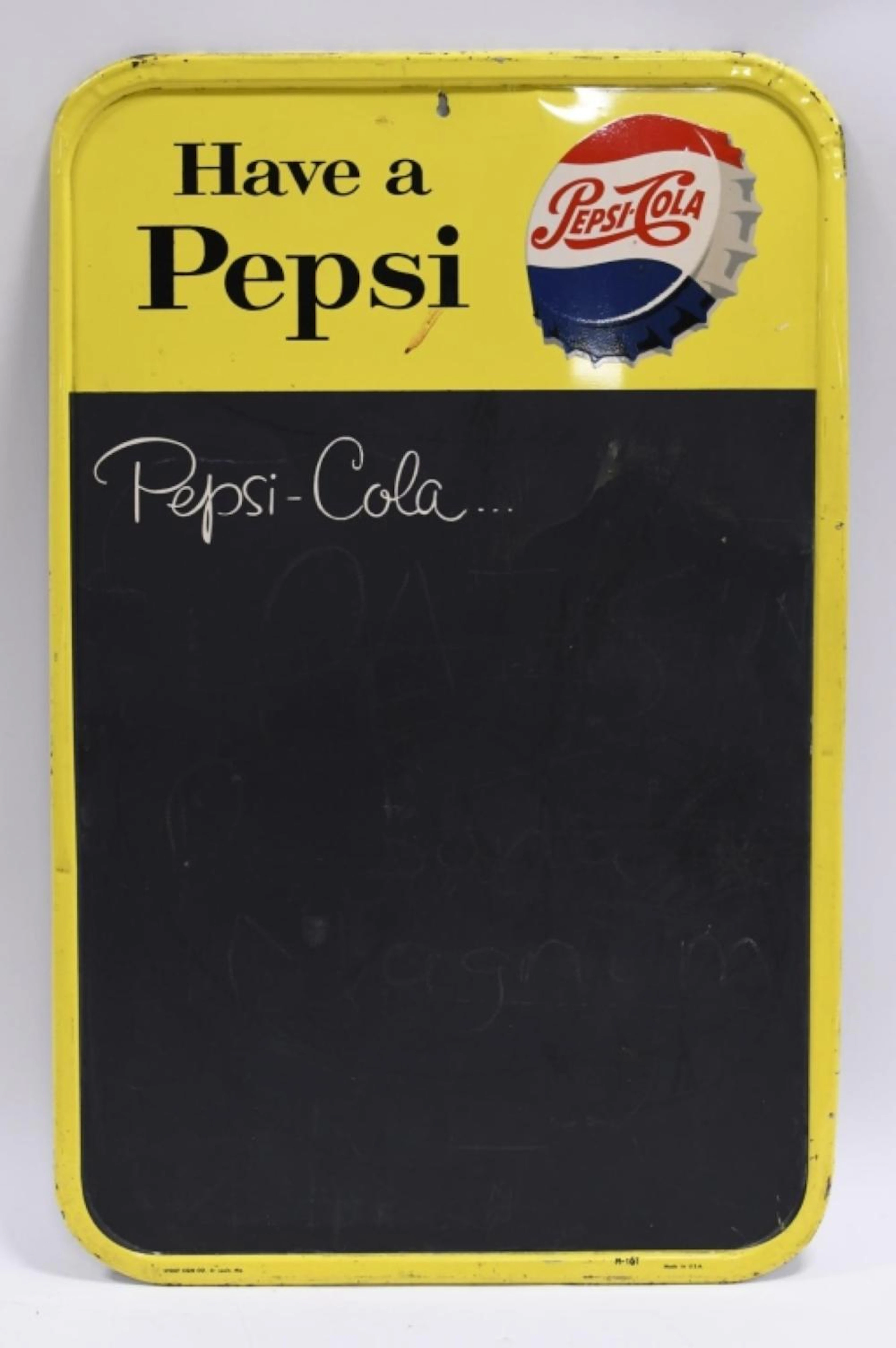 Vintage SST Pepsi-Cola Chalkboard Advertising Sig