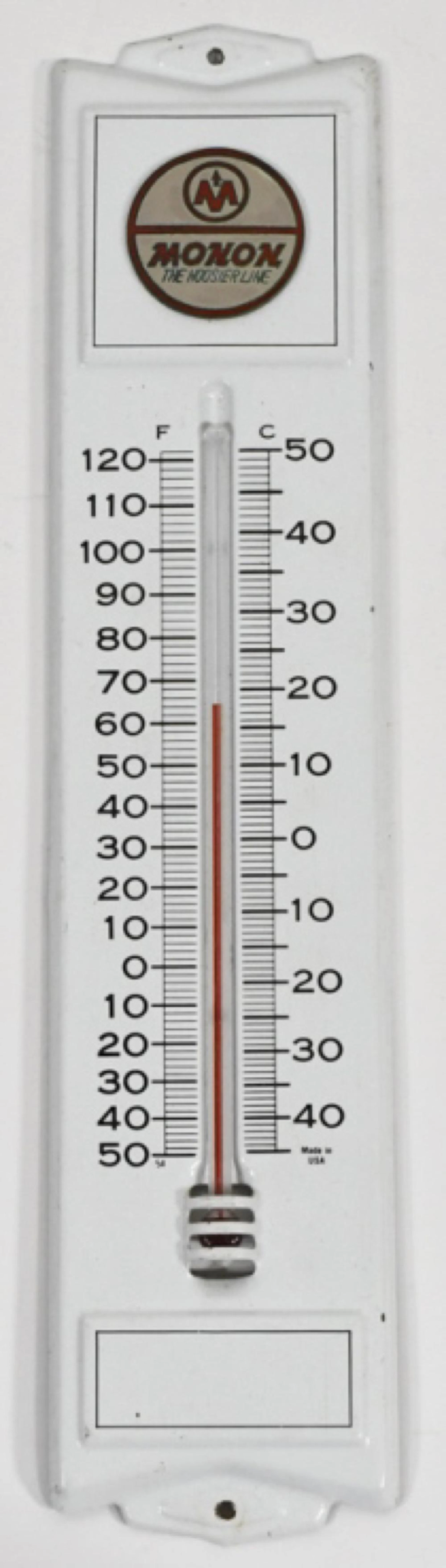 Vintage Monon Railroad Hoosier Line Thermometer