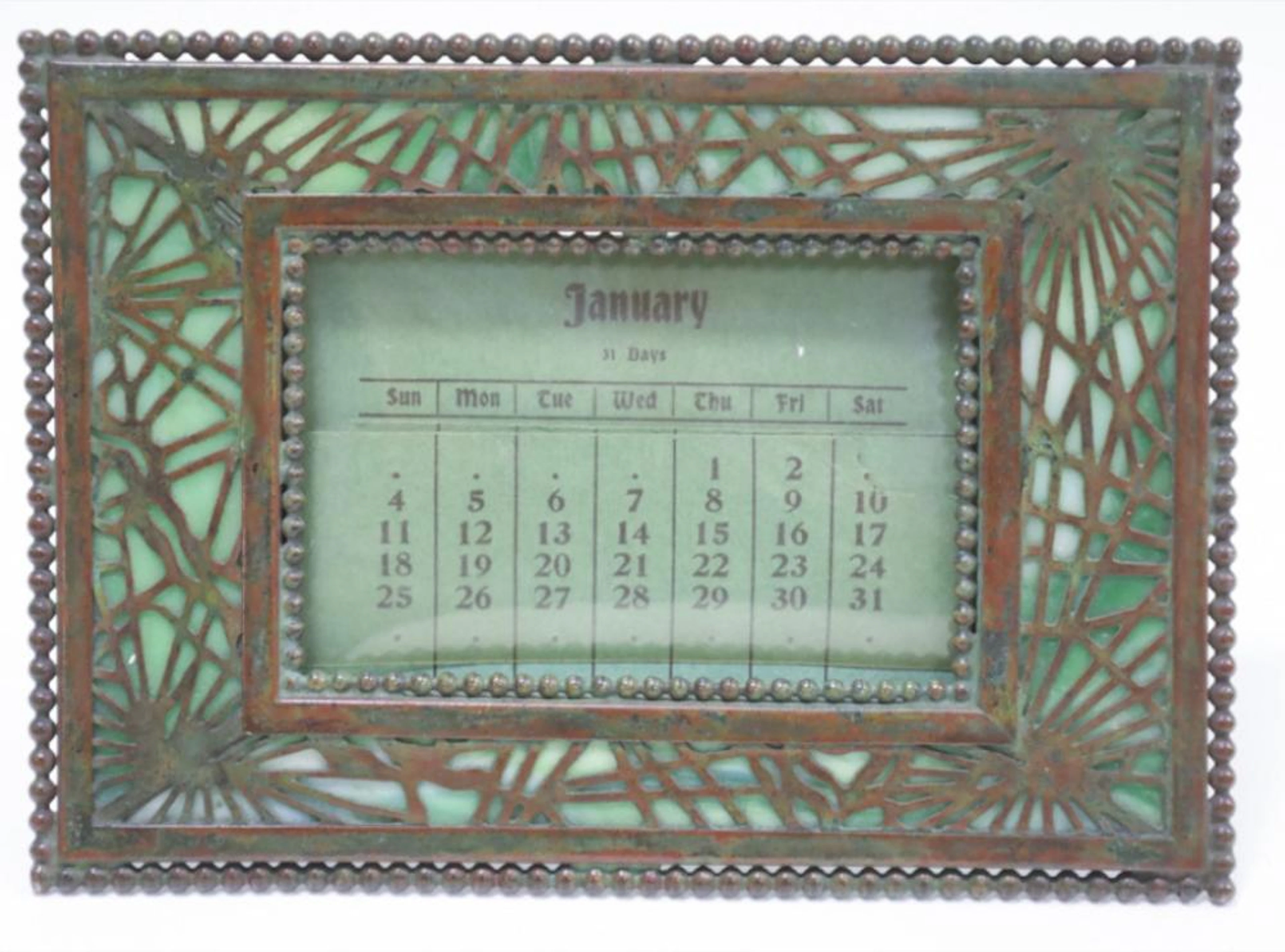 Tiffany Studios "Pine Needle" Desk Calendar #941