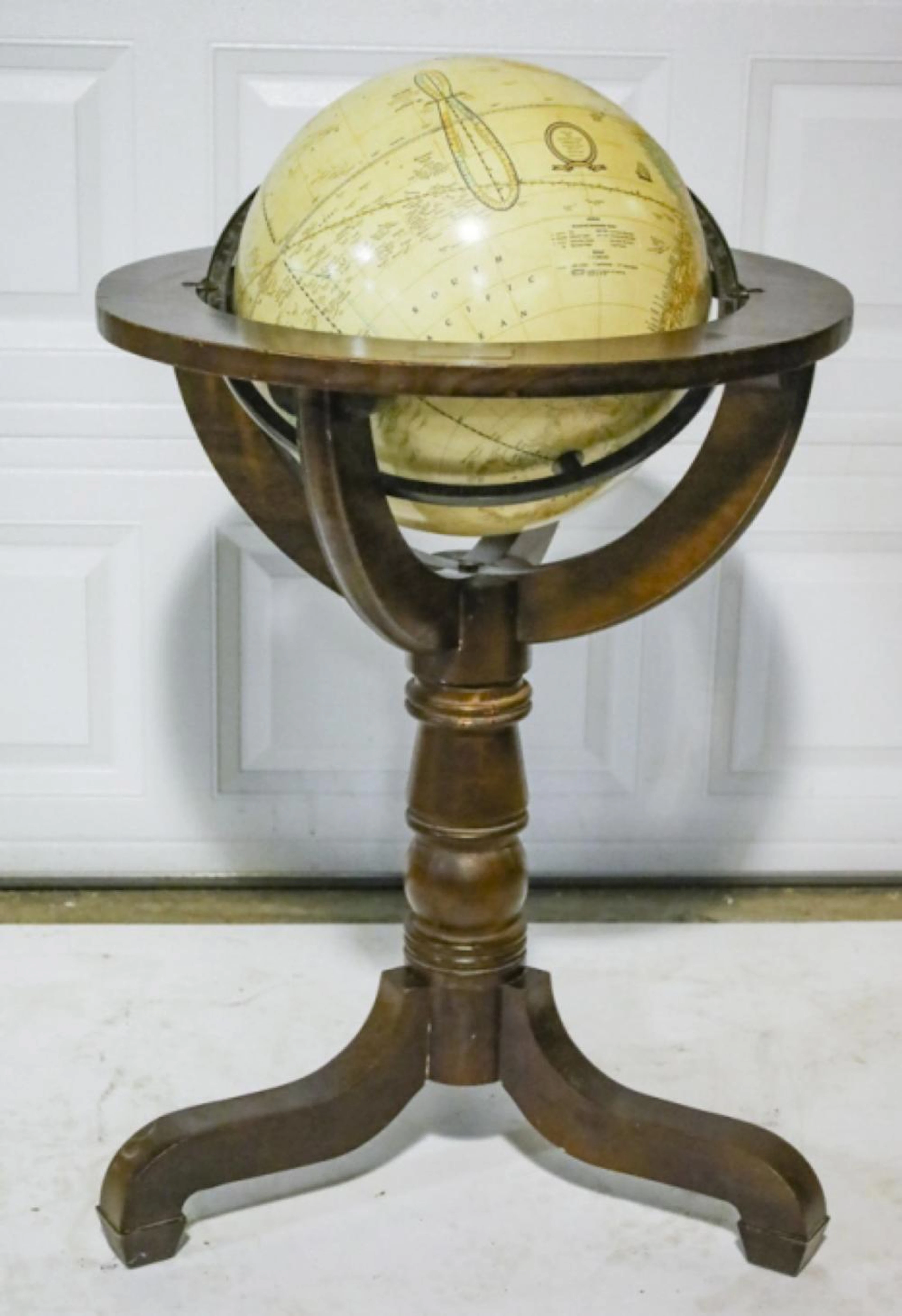 Large Floor Standing Globe Norman Rockwell