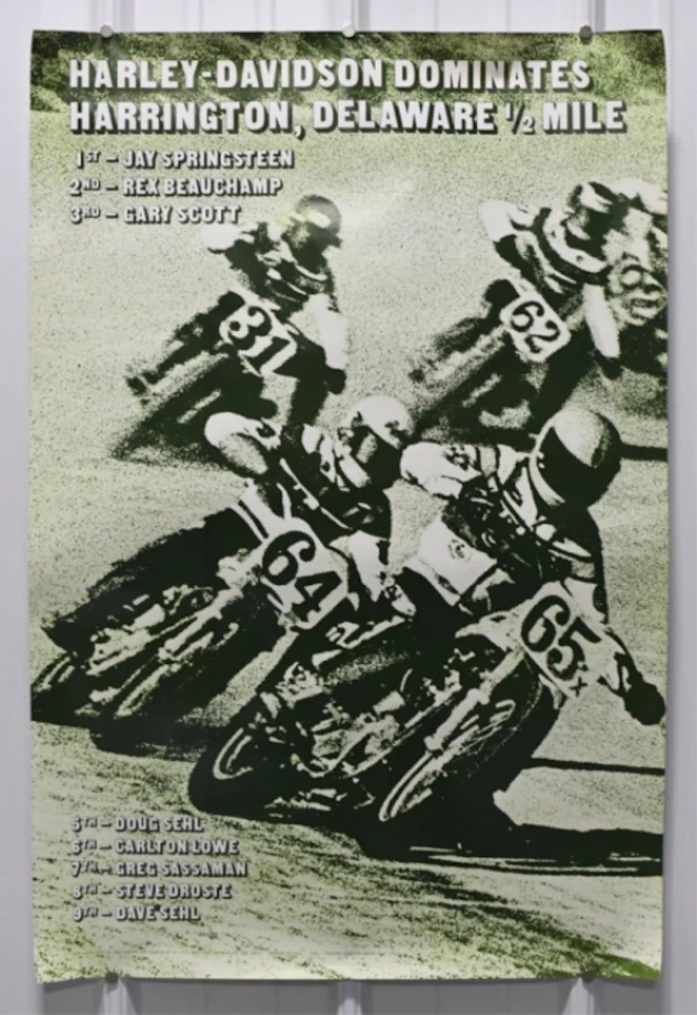 1975 Harley-Davidson Jay Springsteen Race Poster
