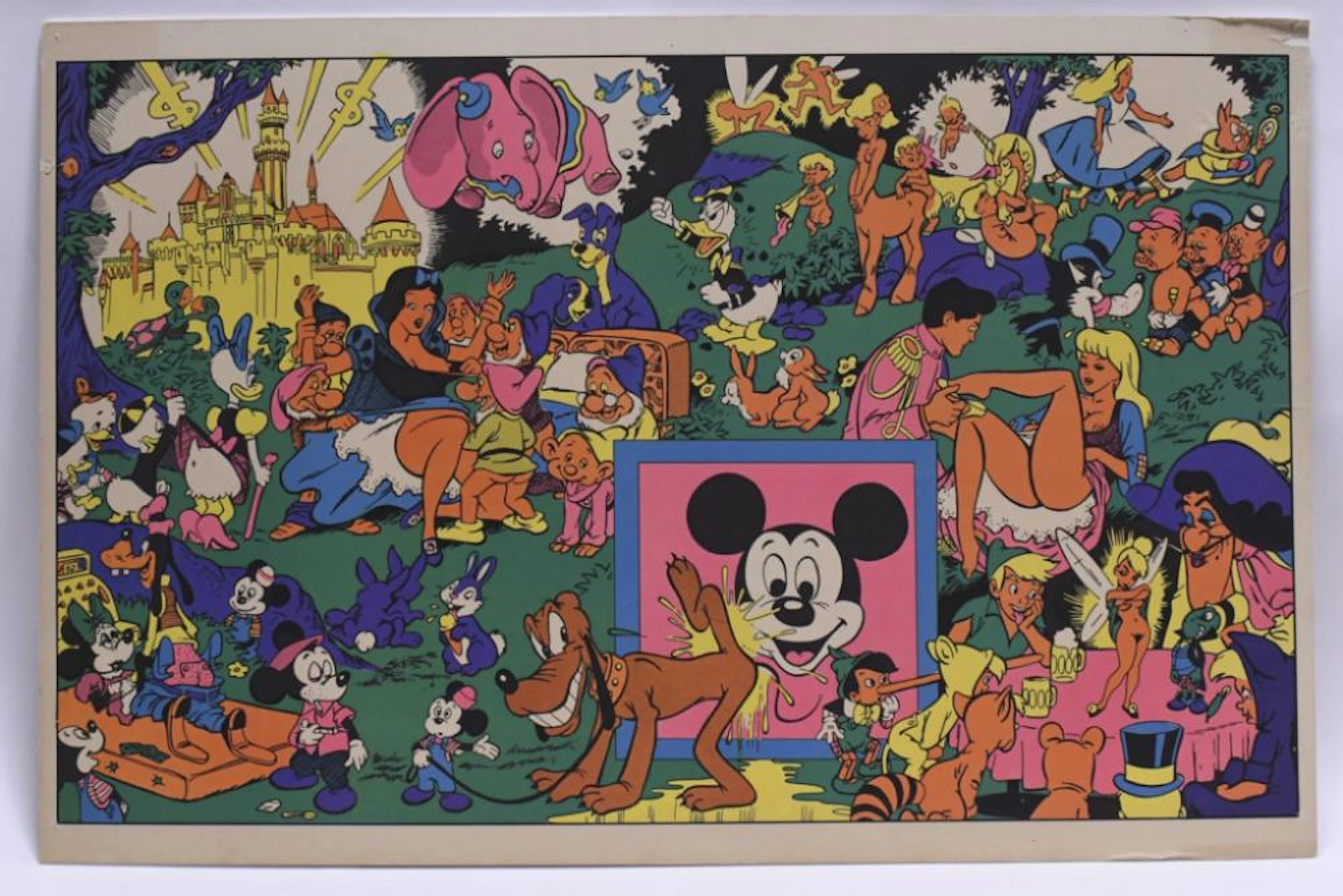 Vtg Disneyland Memorial Orgy Poster By Wally Wood