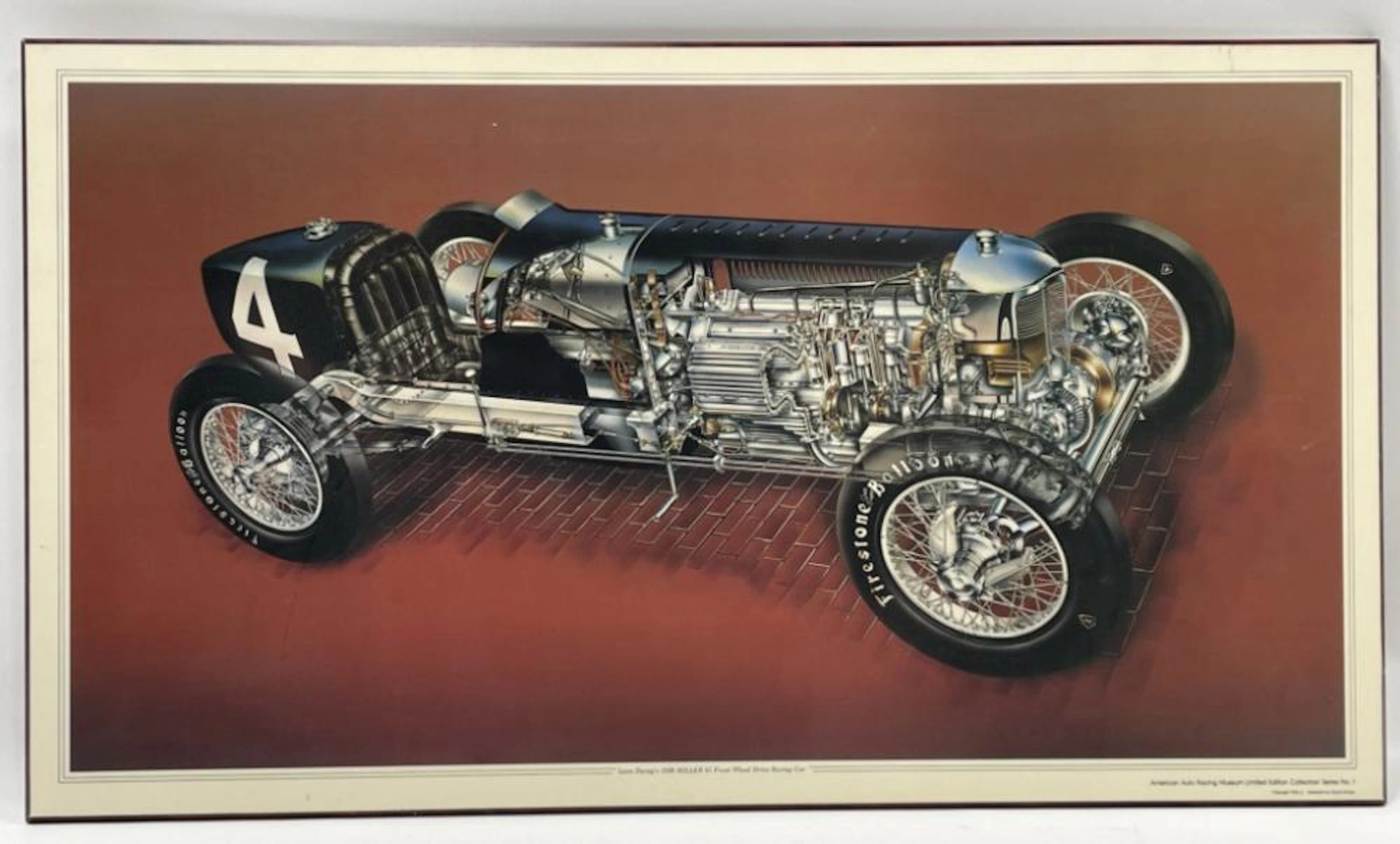 David Kimble 1926 Miller 91 Racer Cut Away Print