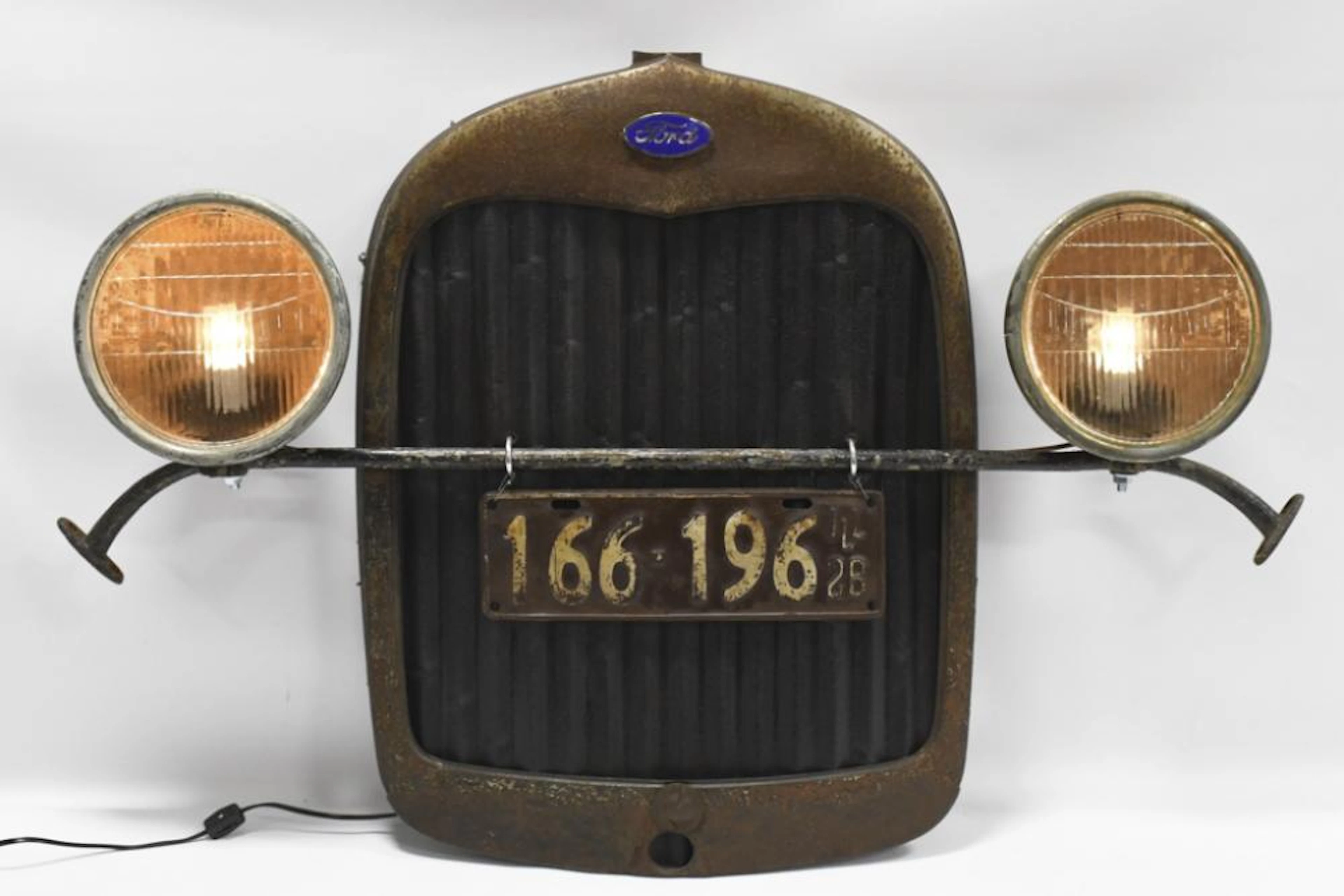 1928 Ford Model A Wall Art w/ Working Headlights