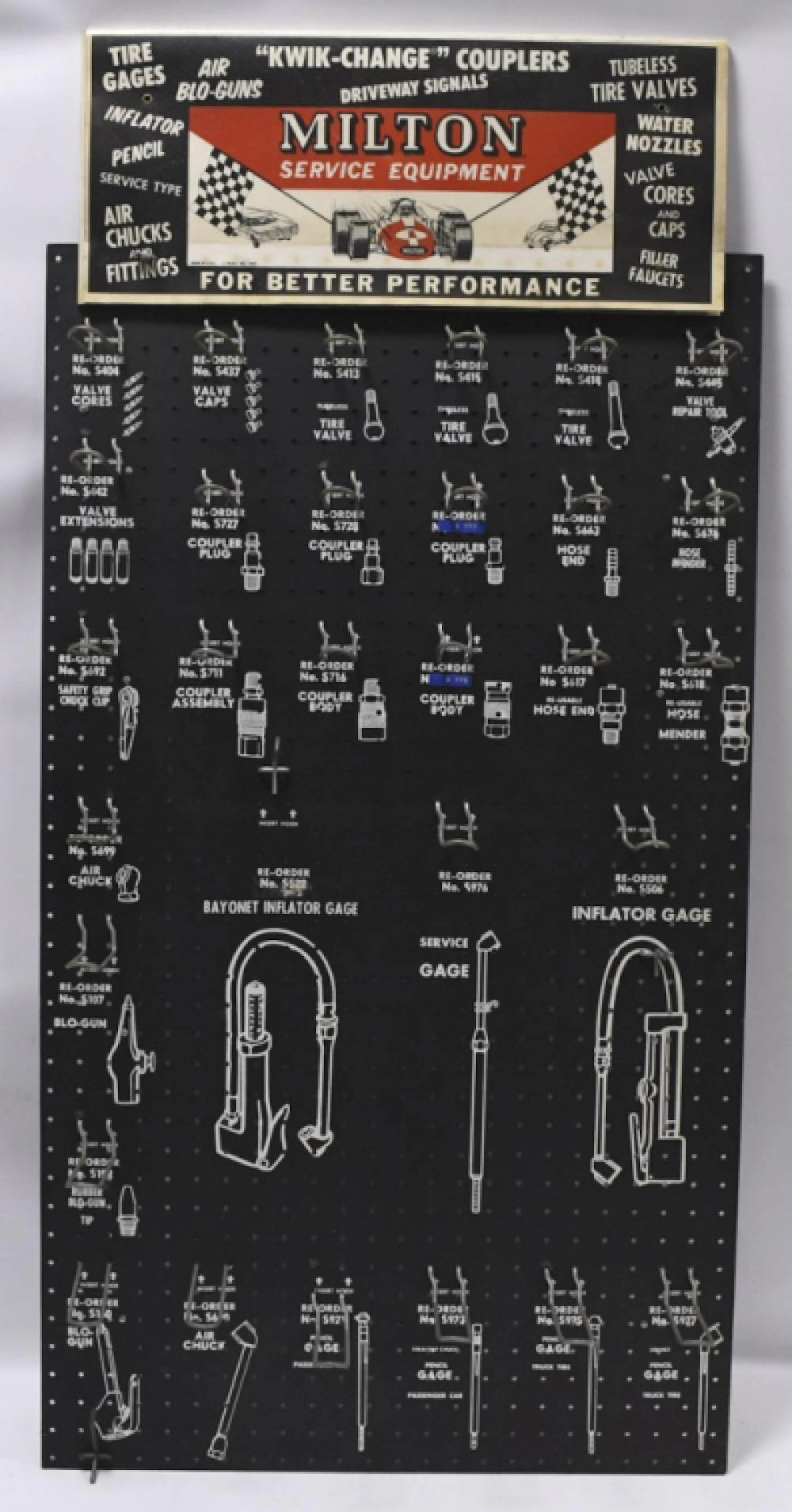 Vintage Milton Auto Service Equipment Display Rack