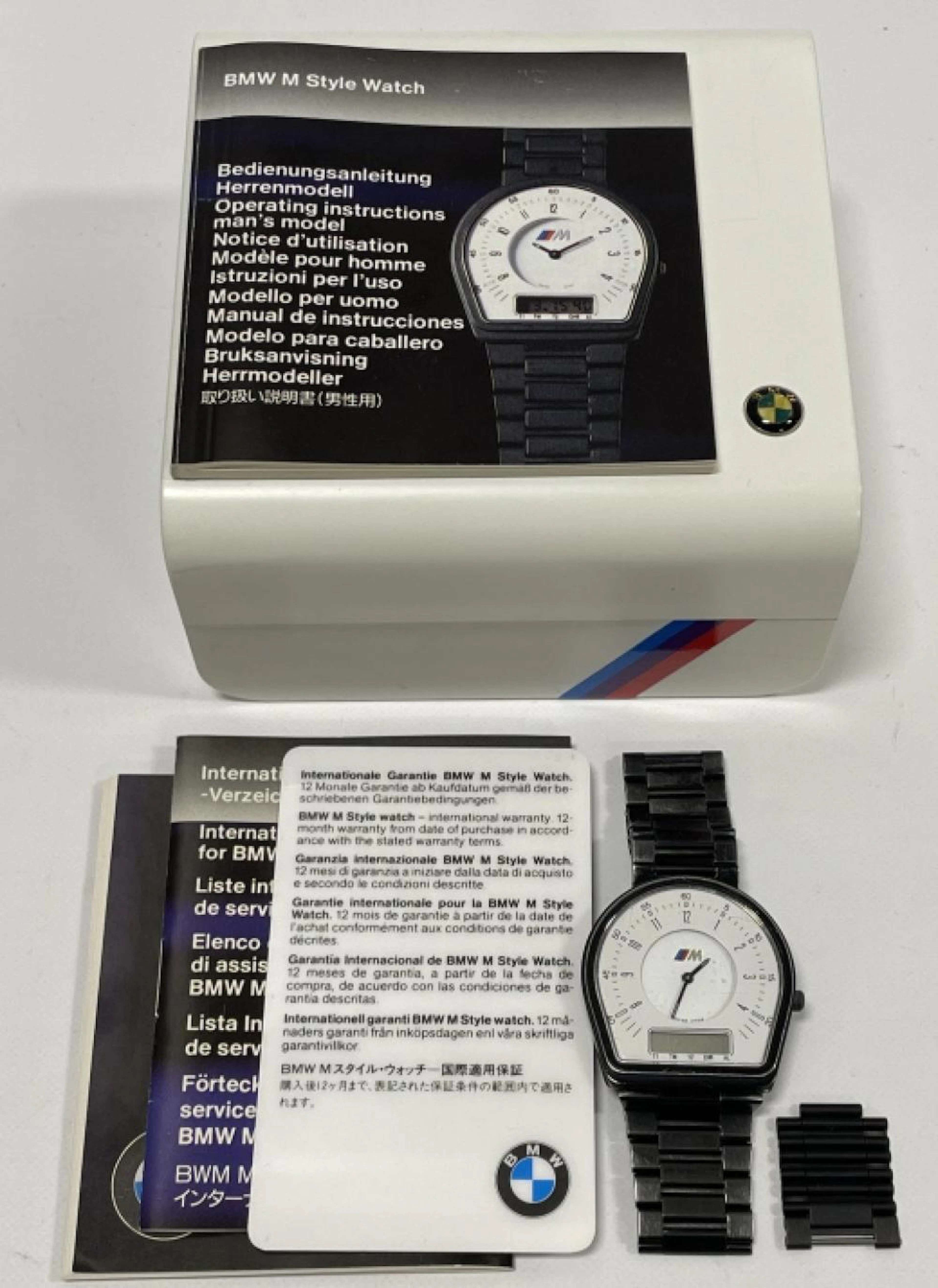 BMW M Style Motorsport Racing Watch w/ Case