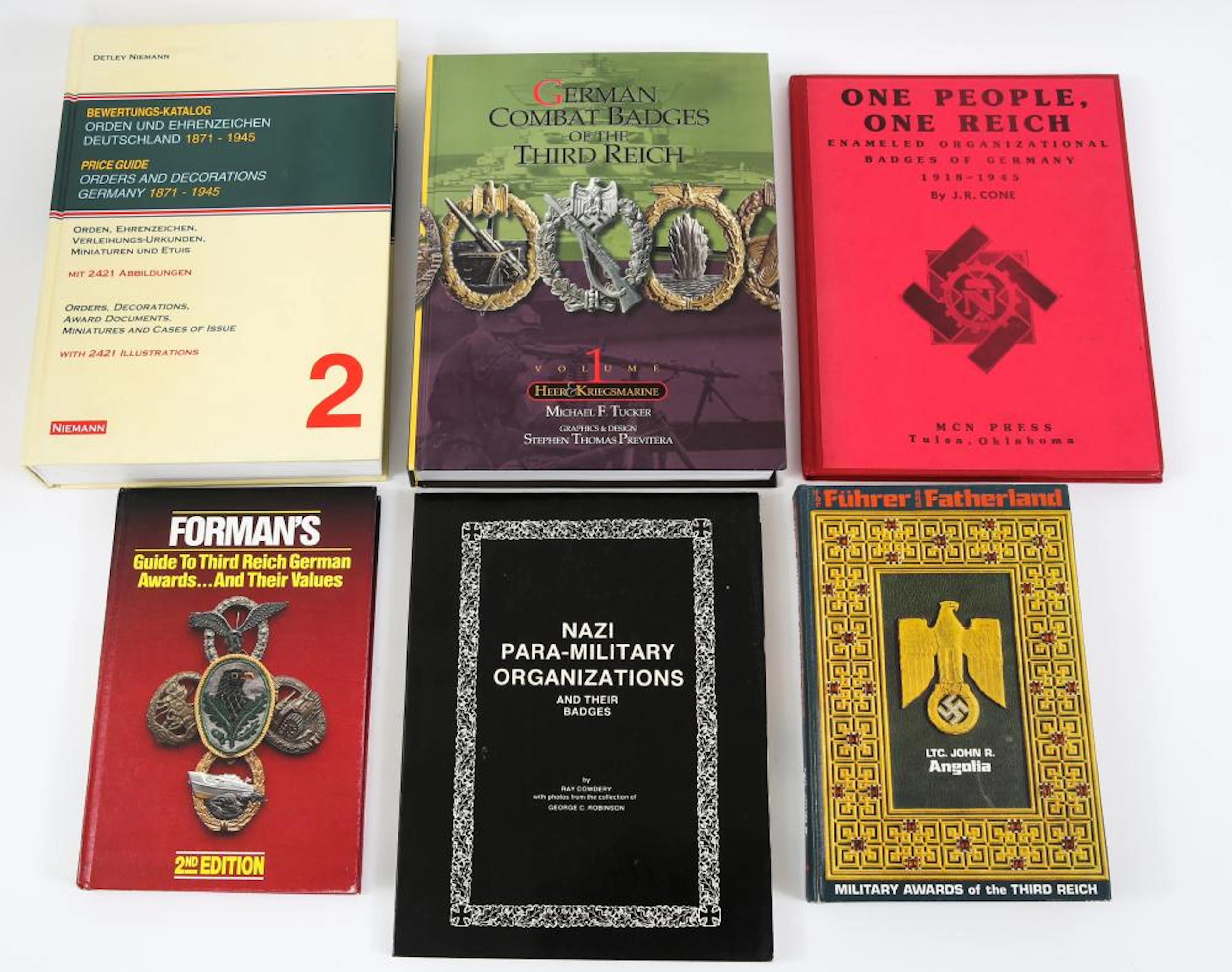 WWII GERMAN COLLECTIBLE REFERENCE BOOK LOT OF 6