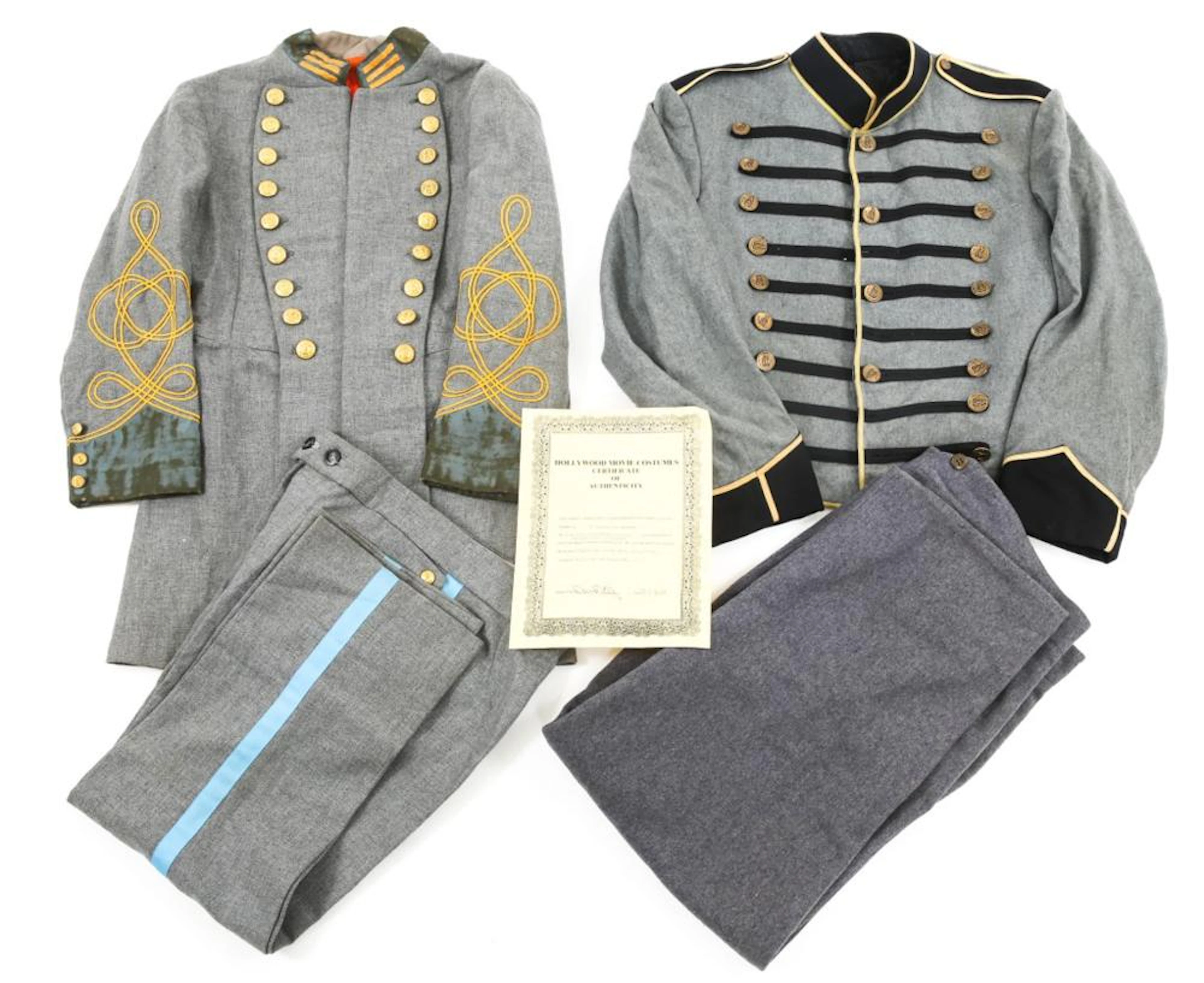 CIVIL WAR CONFEDERATE UNIFORM MOVIE PROP LOT OF 2