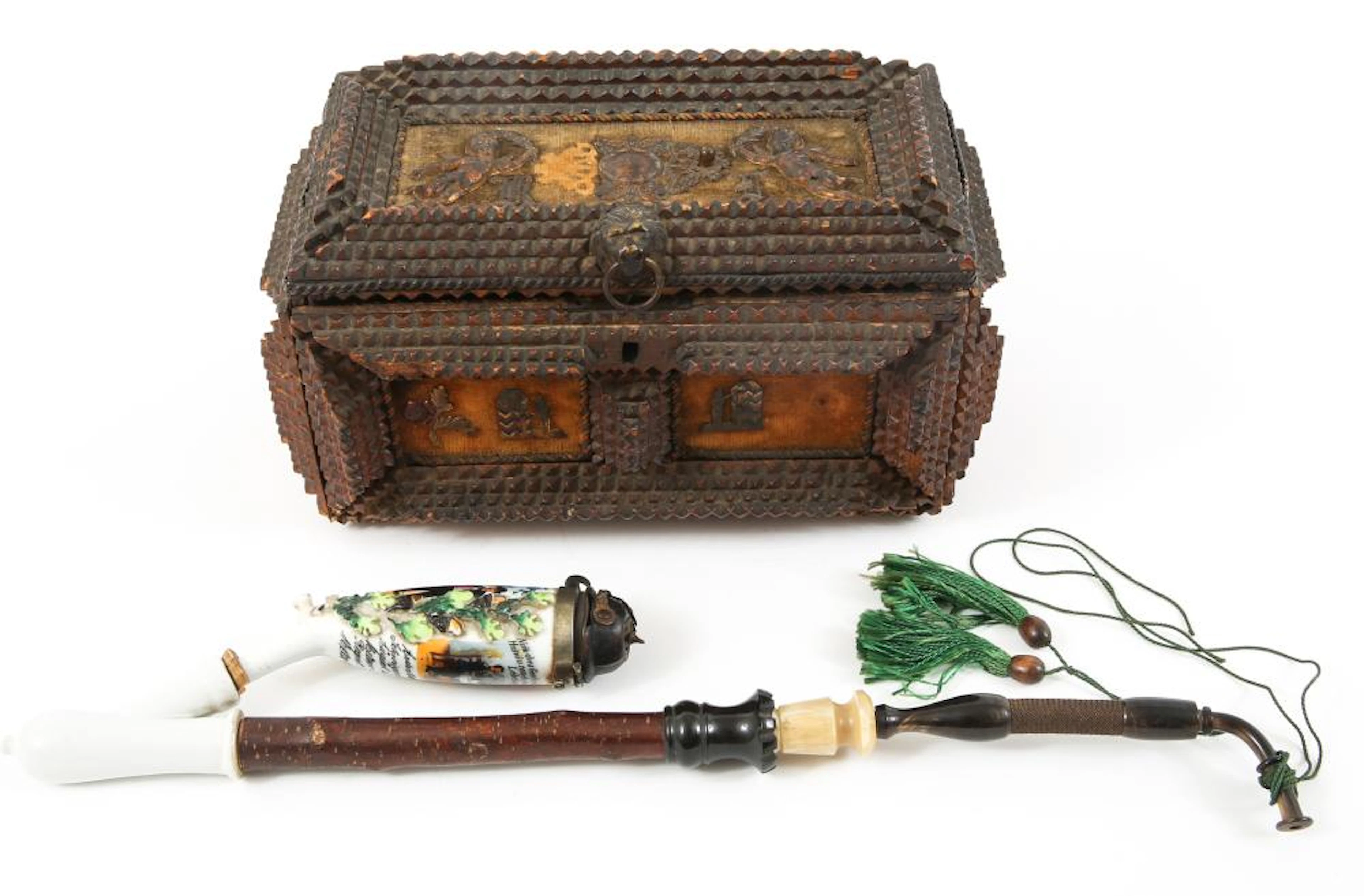 WWI GERMAN REGIMENTAL OFFICERS NAMED PIPE & BOX
