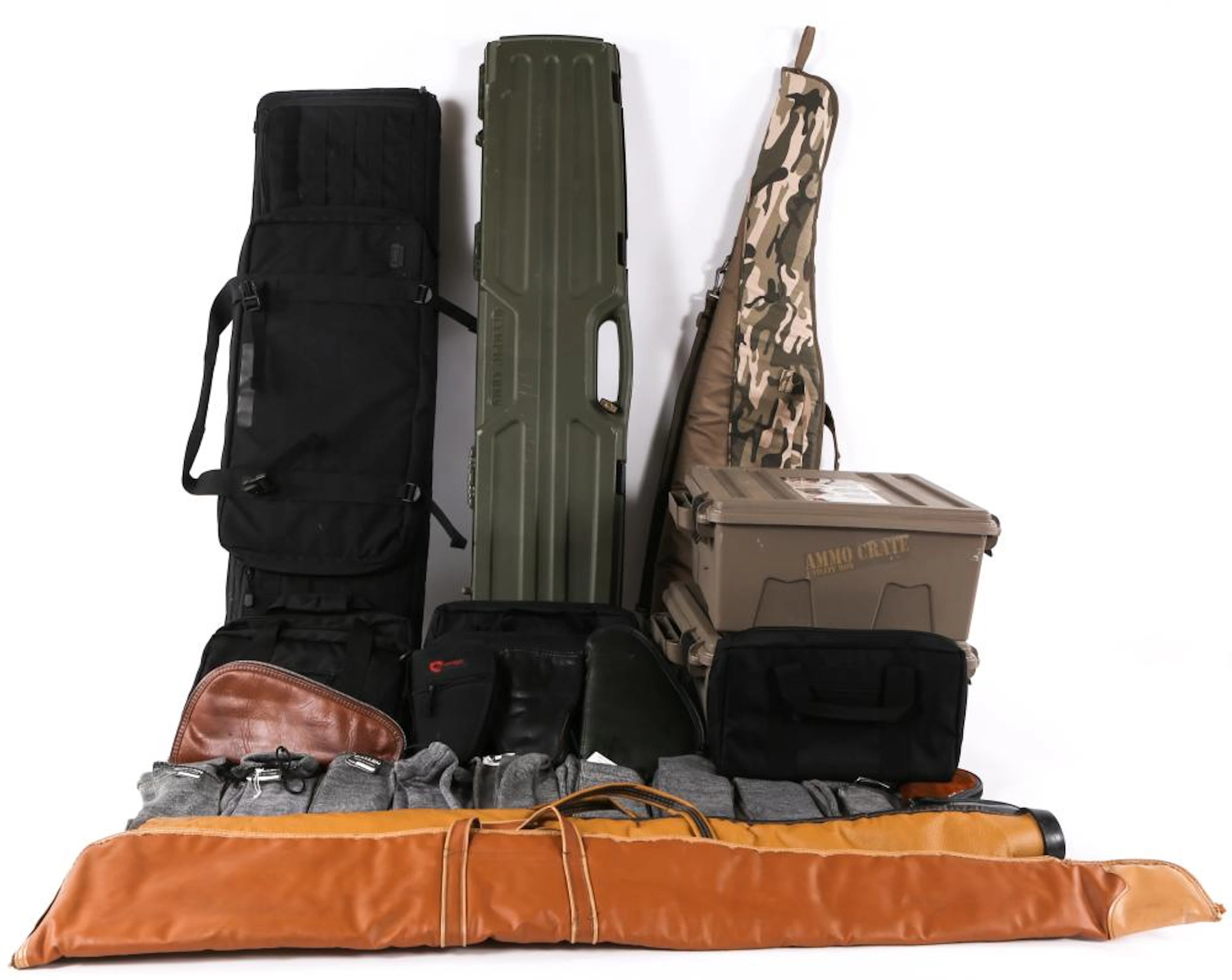 HANDGUN & RIFLE CASE LOT OF 27