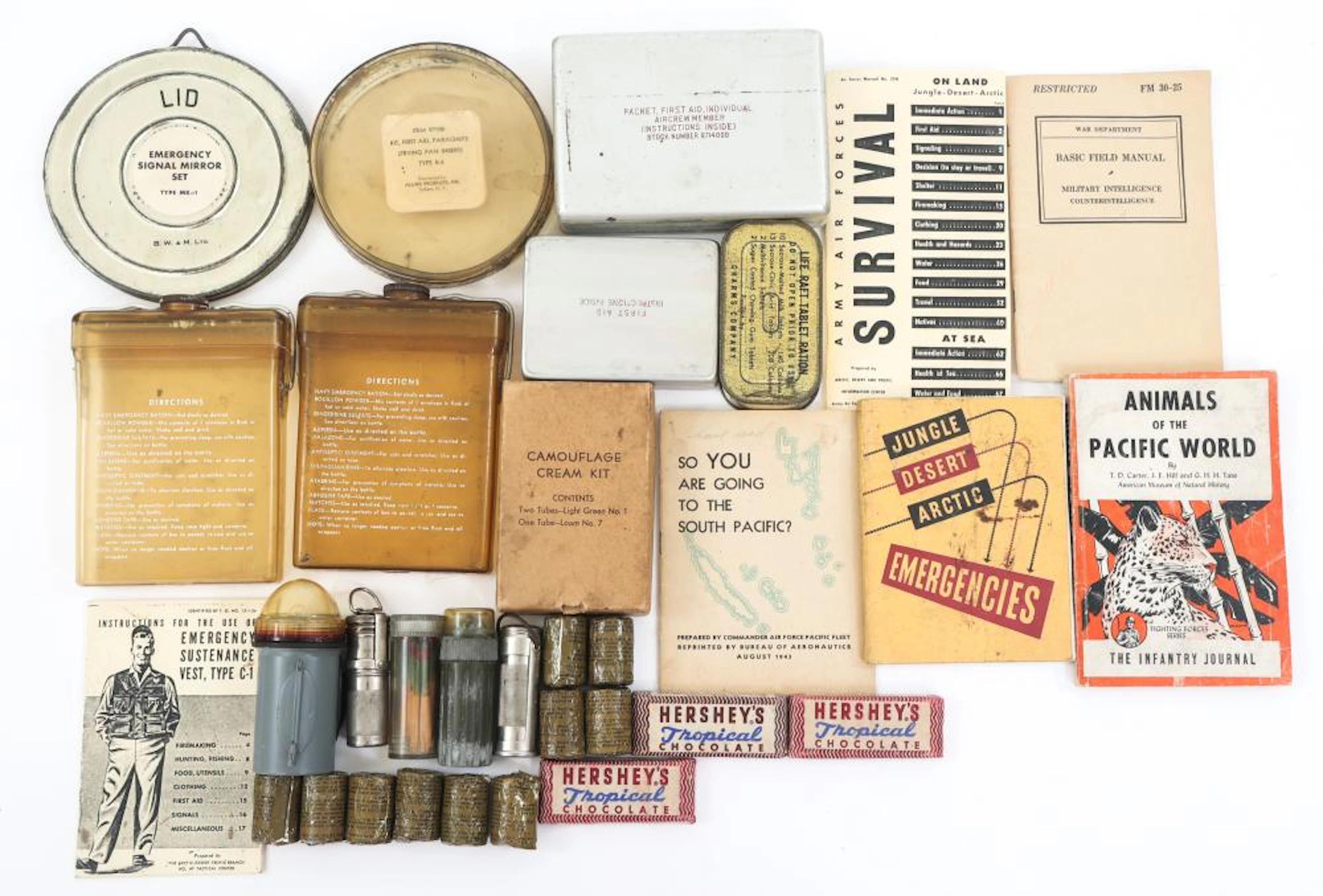 WWII US AAF & USN AVIATOR SURVIVAL GEAR