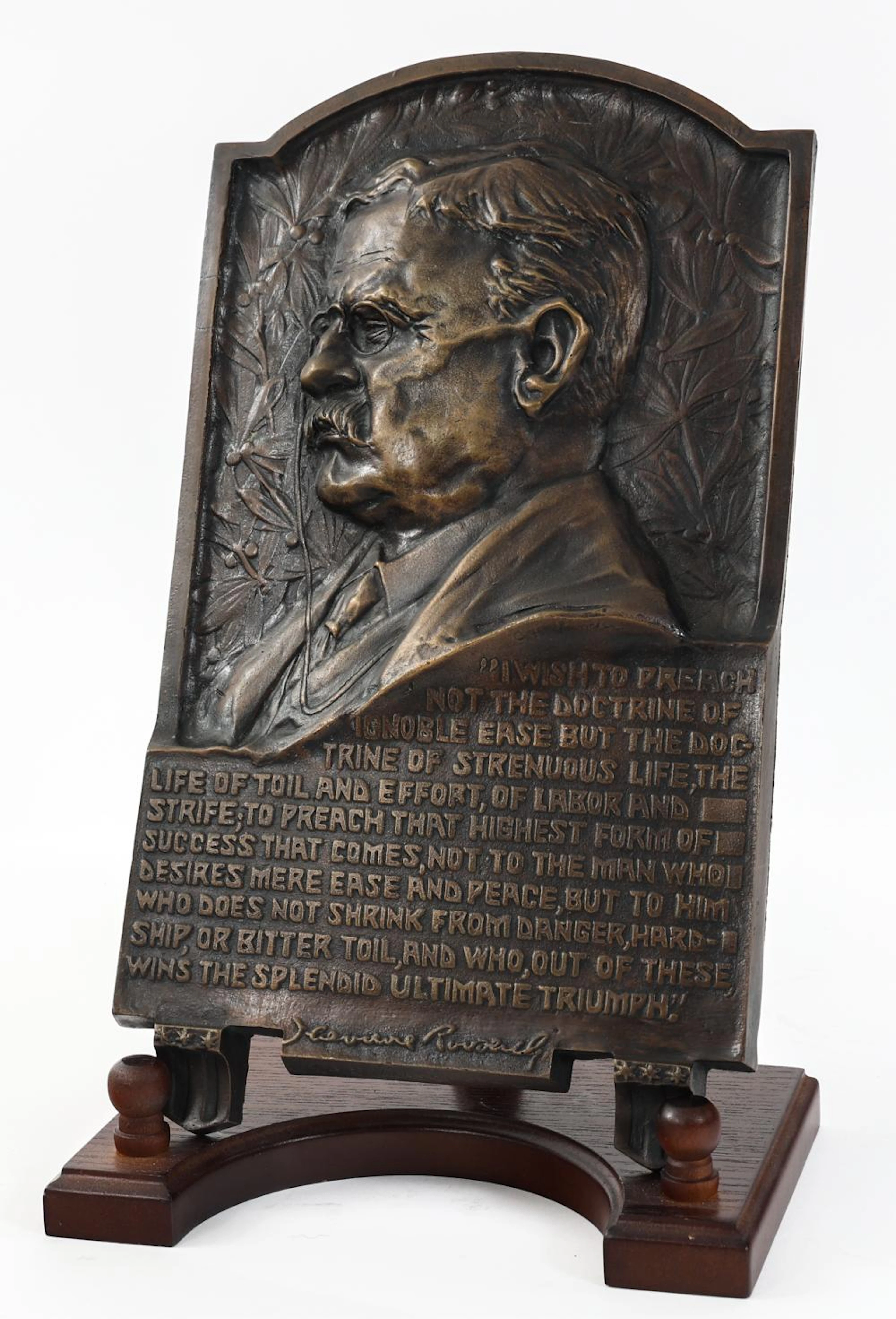 THEODORE ROOSEVELT PLAQUE By JAMES EARL FRAZER