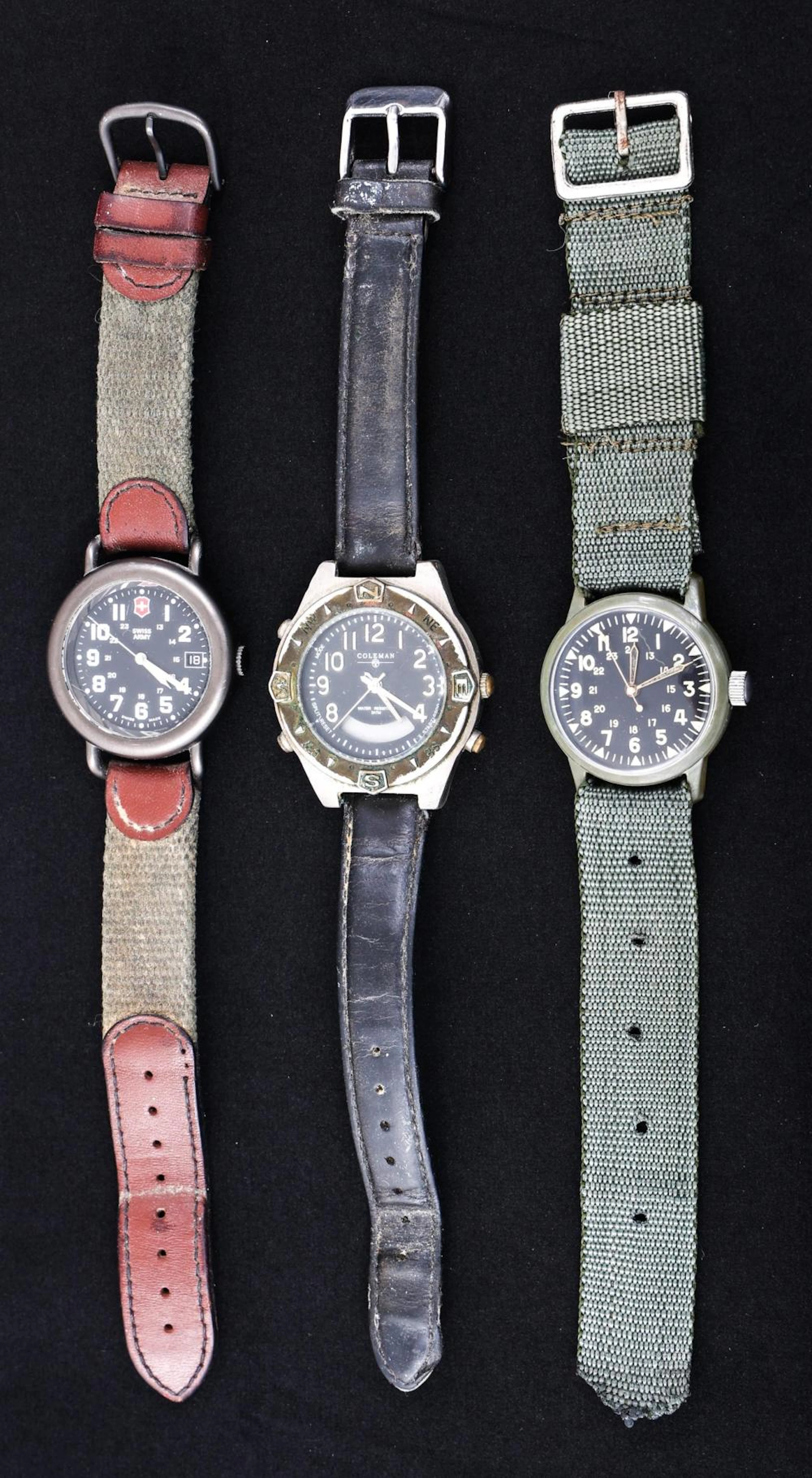 COLD WAR US MILITARY & CIVILIAN WATCHES LOT OF 3