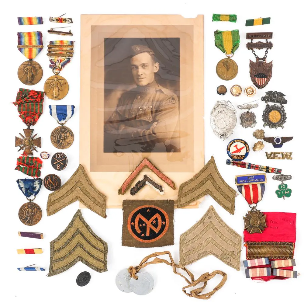 WWI US ARMY AEF 27th INFANTRY NAMED NCO GROUPING | Barnebys