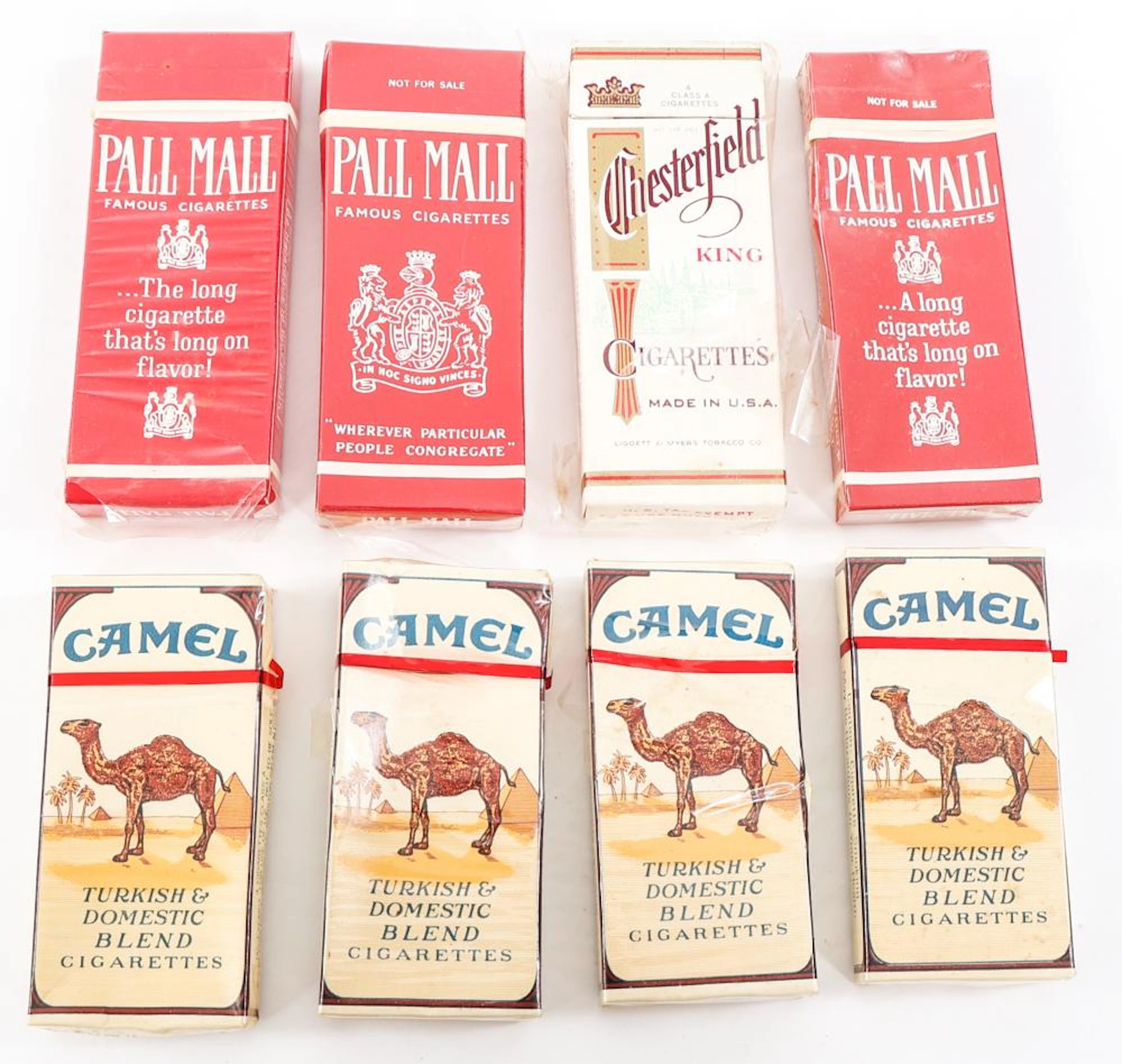 VIETNAM WAR US C-RATION CIGARETTE PACK LOT OF 8