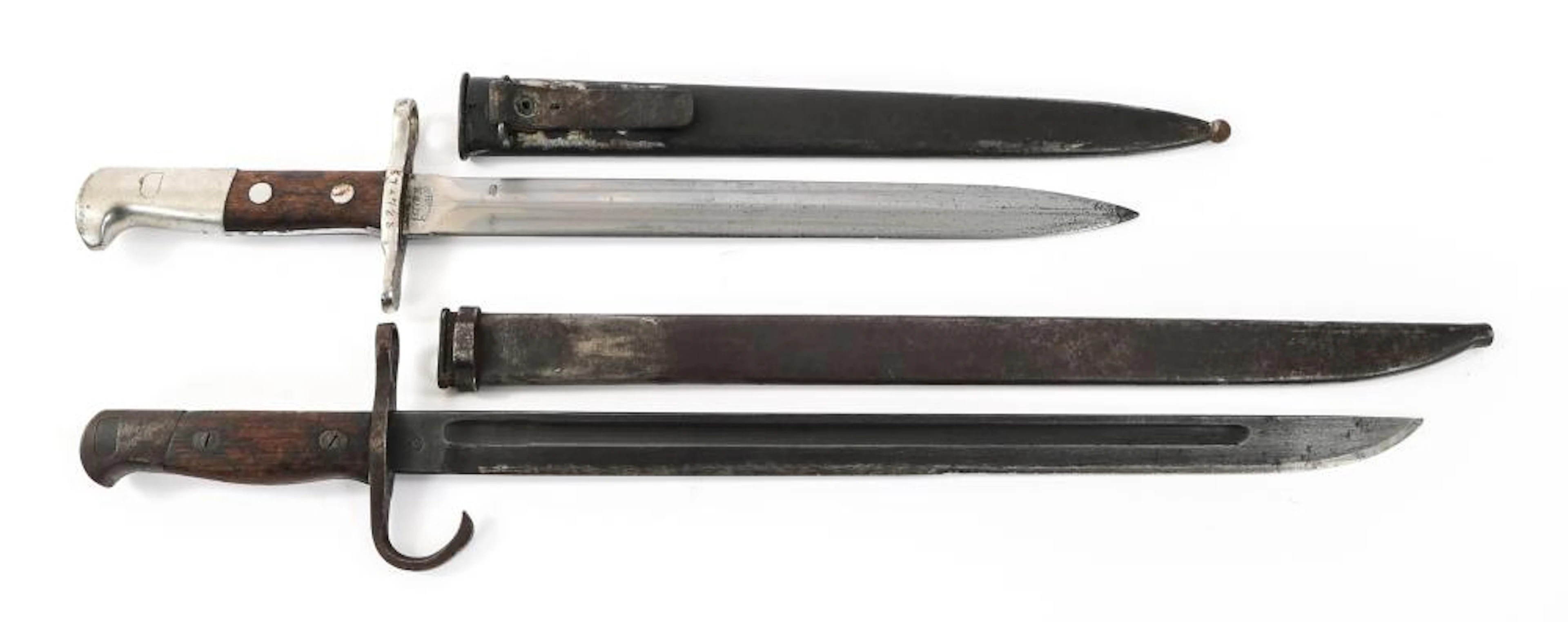 WWII JAPANESE TYPE 30 & SWISS M1918 BAYONETS