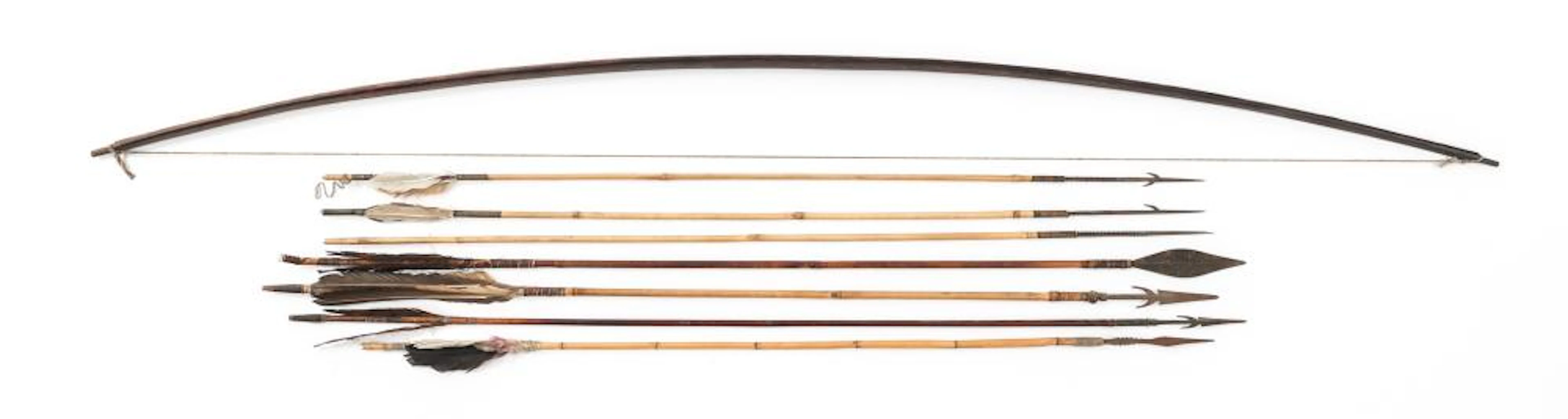 AFRICAN TRIBAL BOW & ARROWS